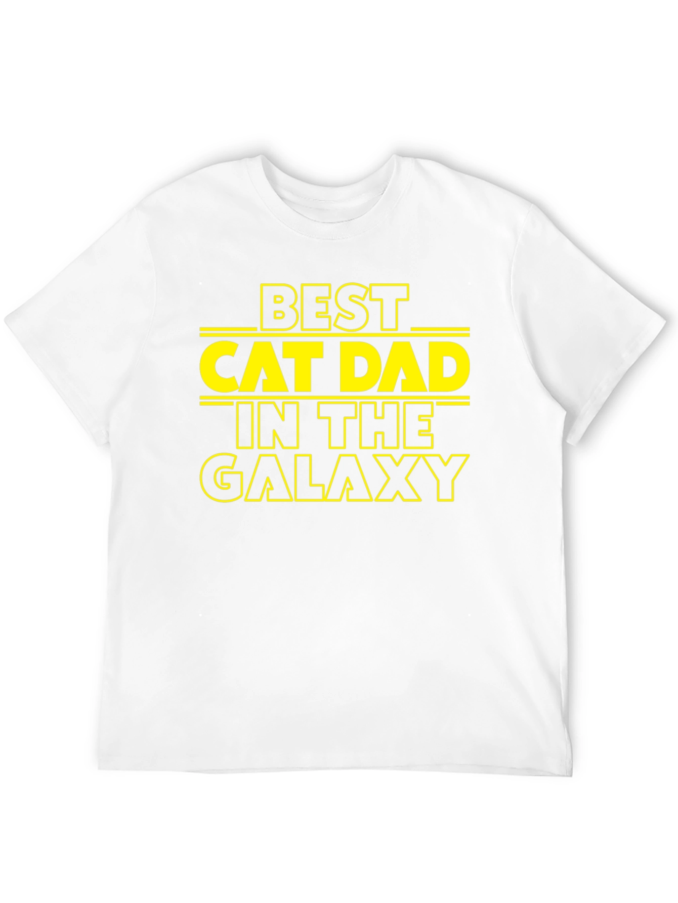 Black Best Cat Dad in the Galaxy Black T-Shirt view 12