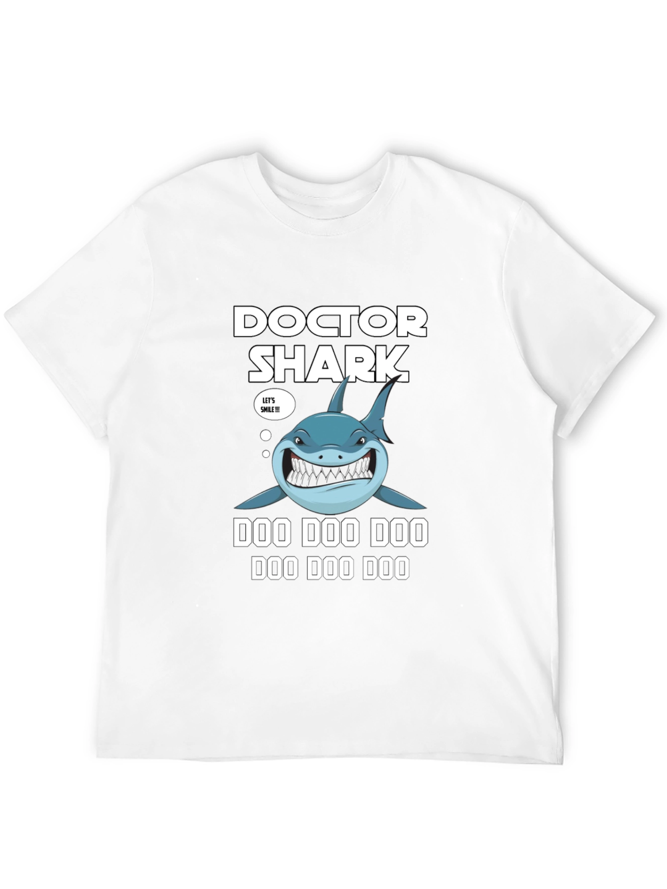Black Doctor Shark T-Shirt - Doo Doo Doo Funny Tee view 12