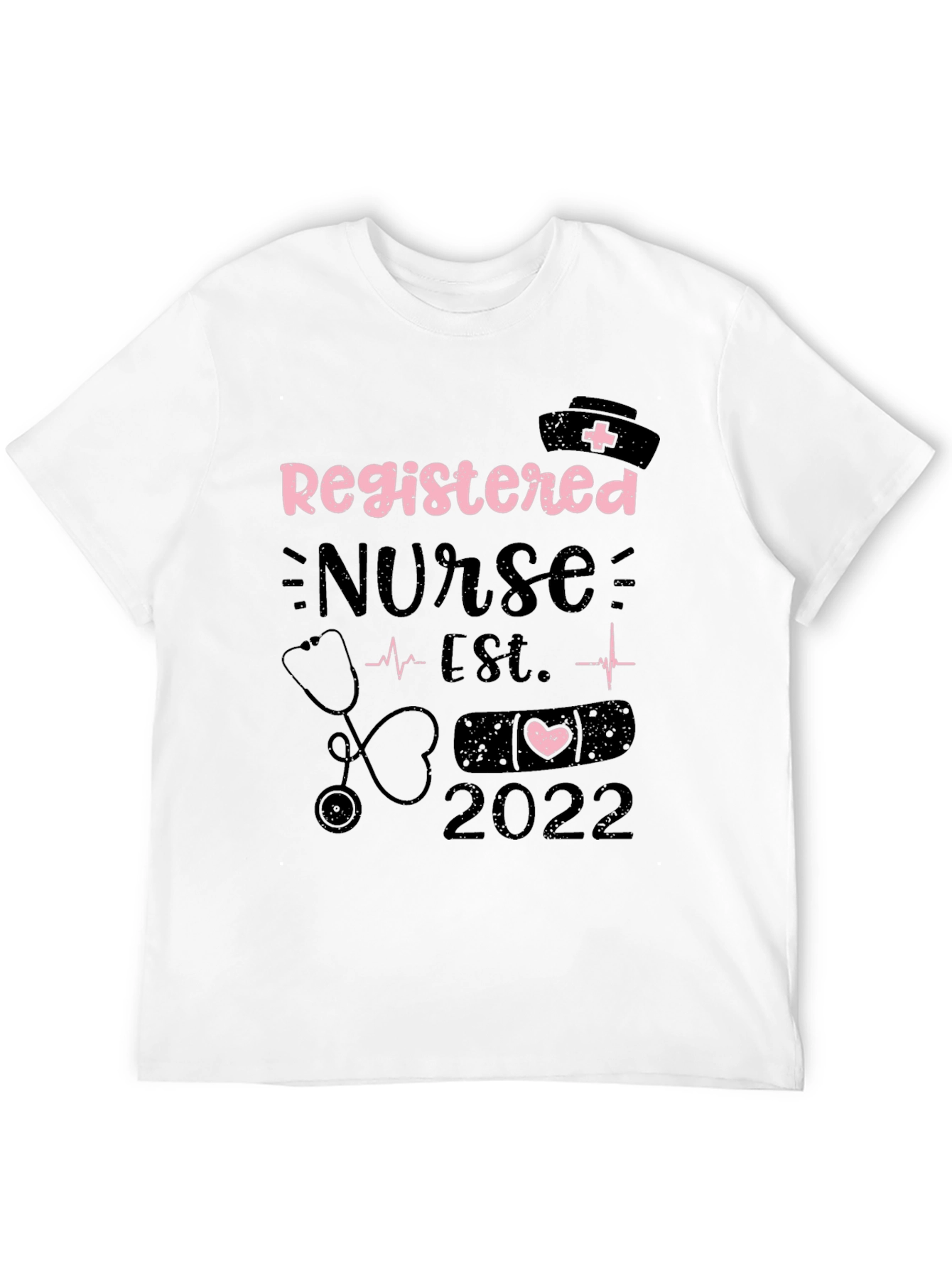 Black Registered Nurse Est. 2022 T-Shirt - Medical Professional Tee view 12