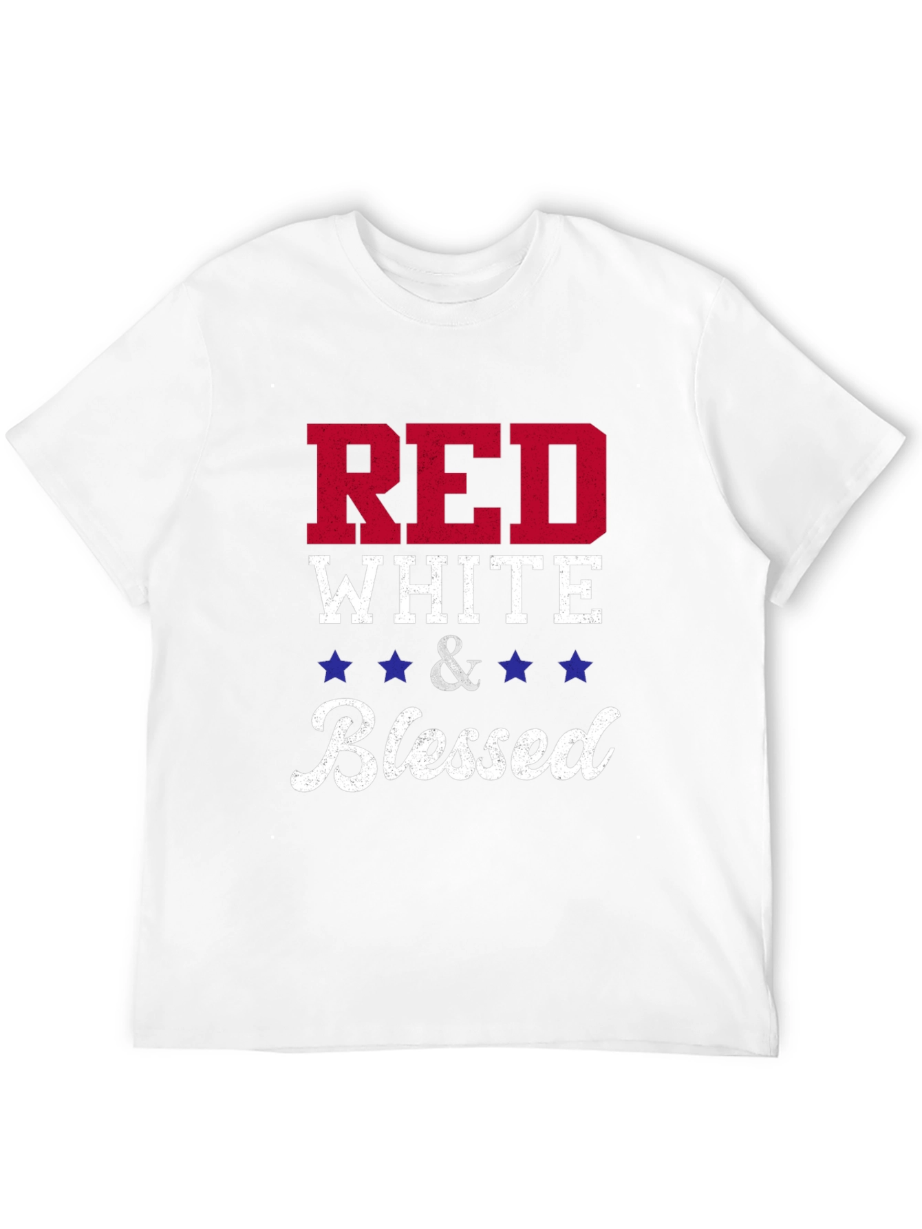 Black Red White & Blessed Patriotic T-Shirt view 12