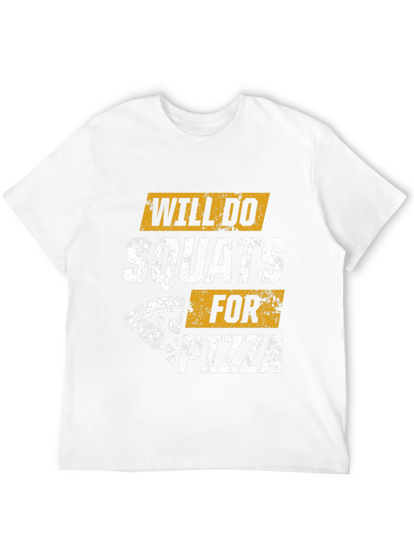 Black Will Do Squats For Pizza T-Shirt view 12