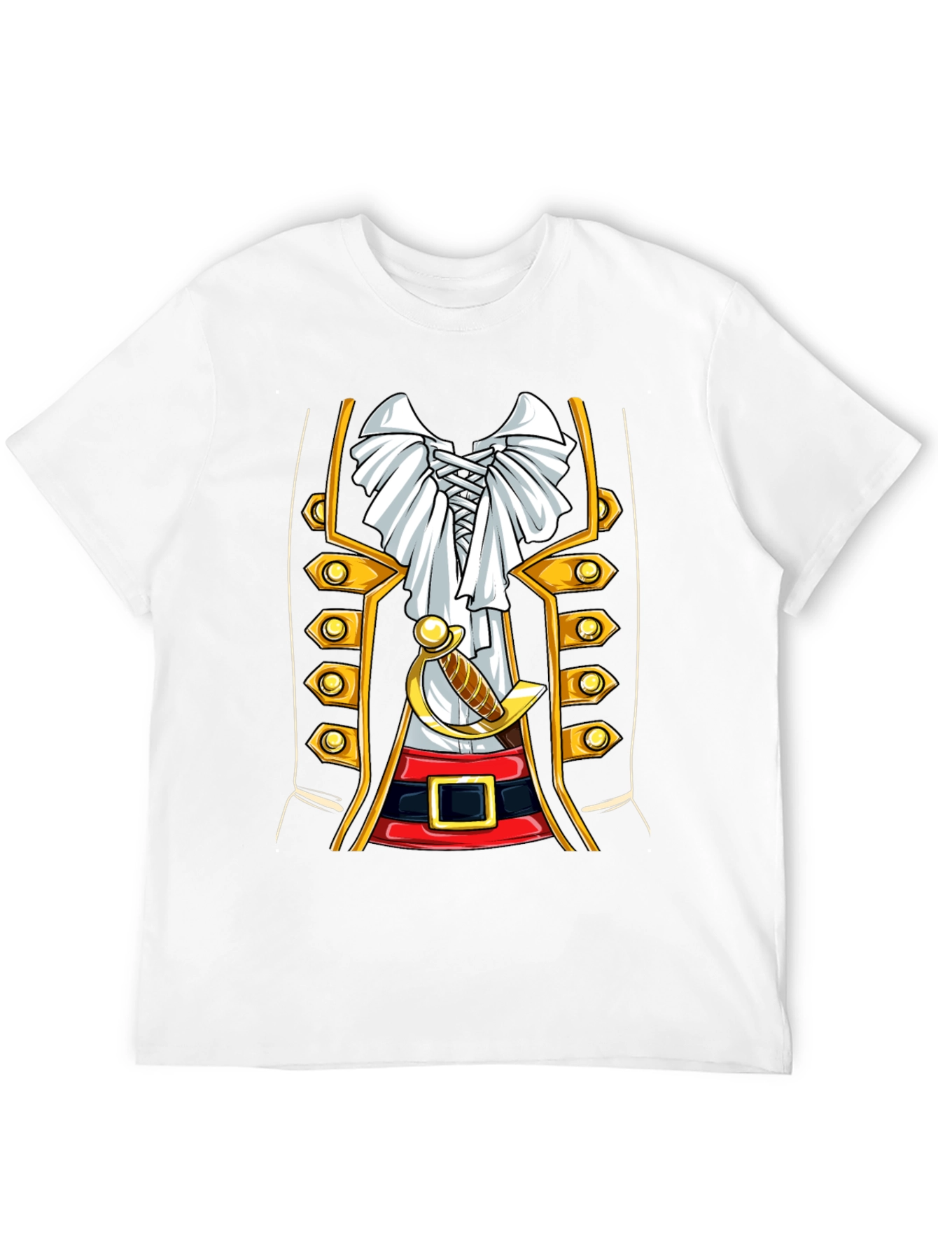 Black Pirate Costume T-Shirt - Party Ready view 12