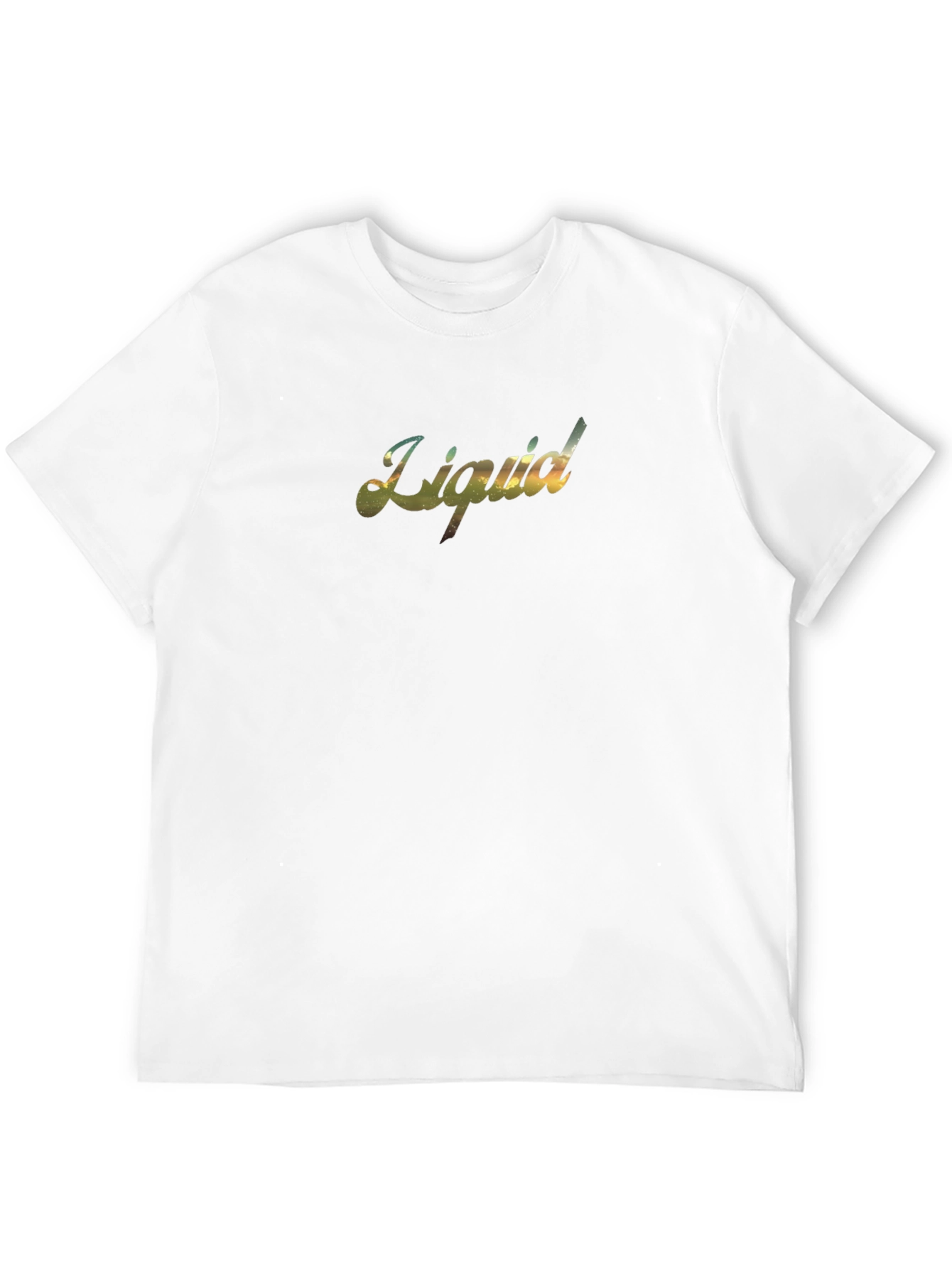 Black Liquid Script Black T-Shirt view 12