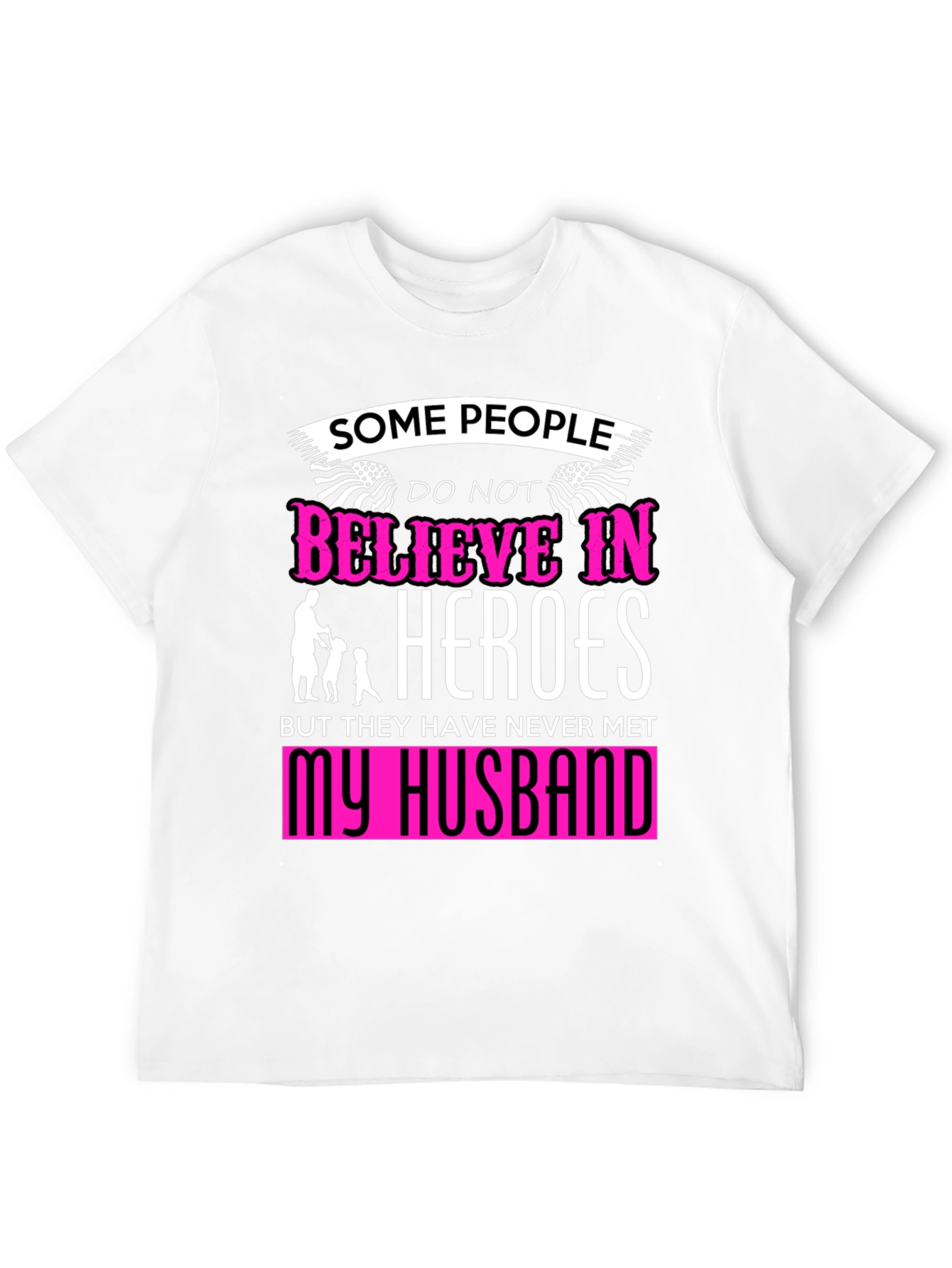 Black My Husband, My Hero T-Shirt view 12