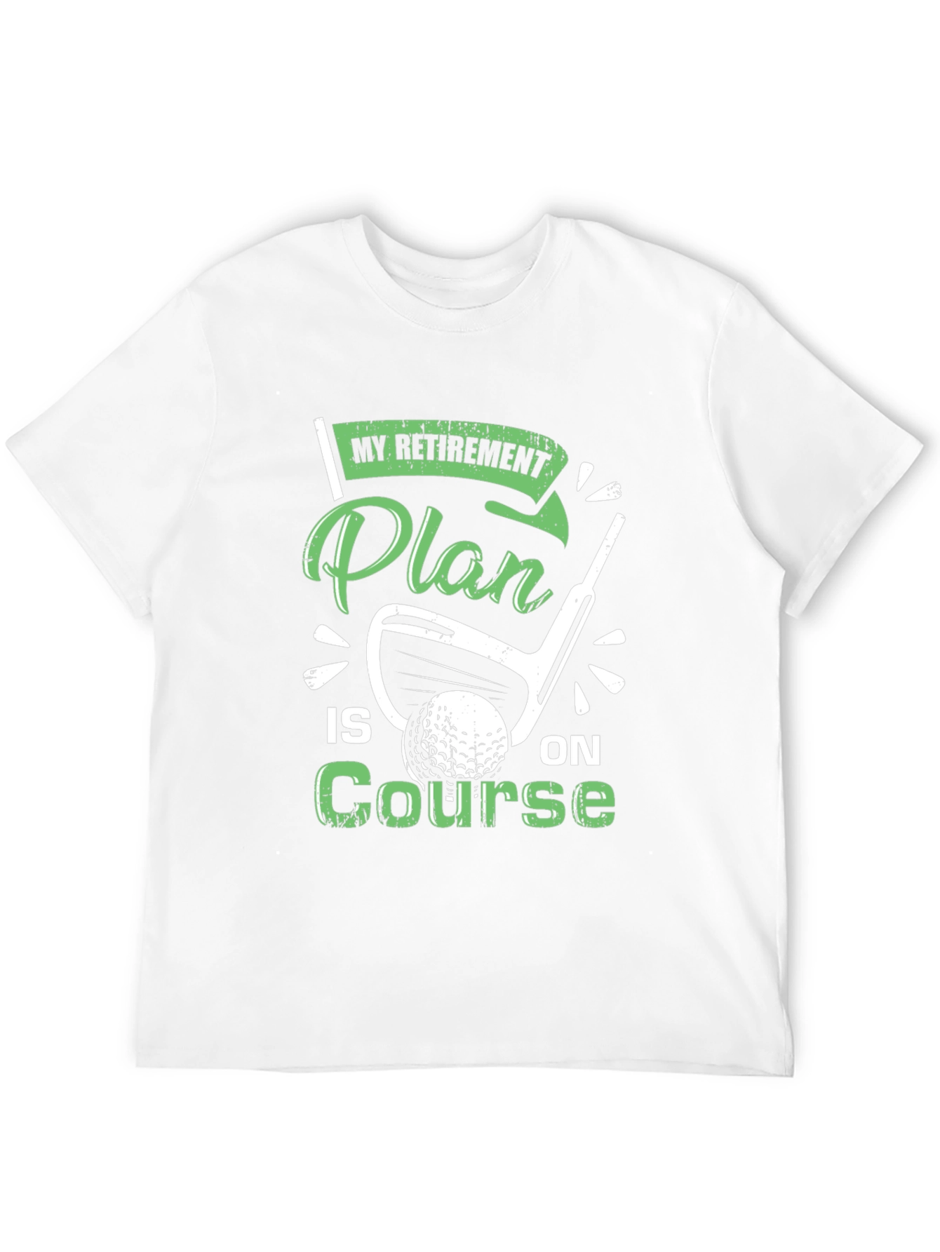 Black Retirement Plan Golf T-Shirt - On Course Tee view 12