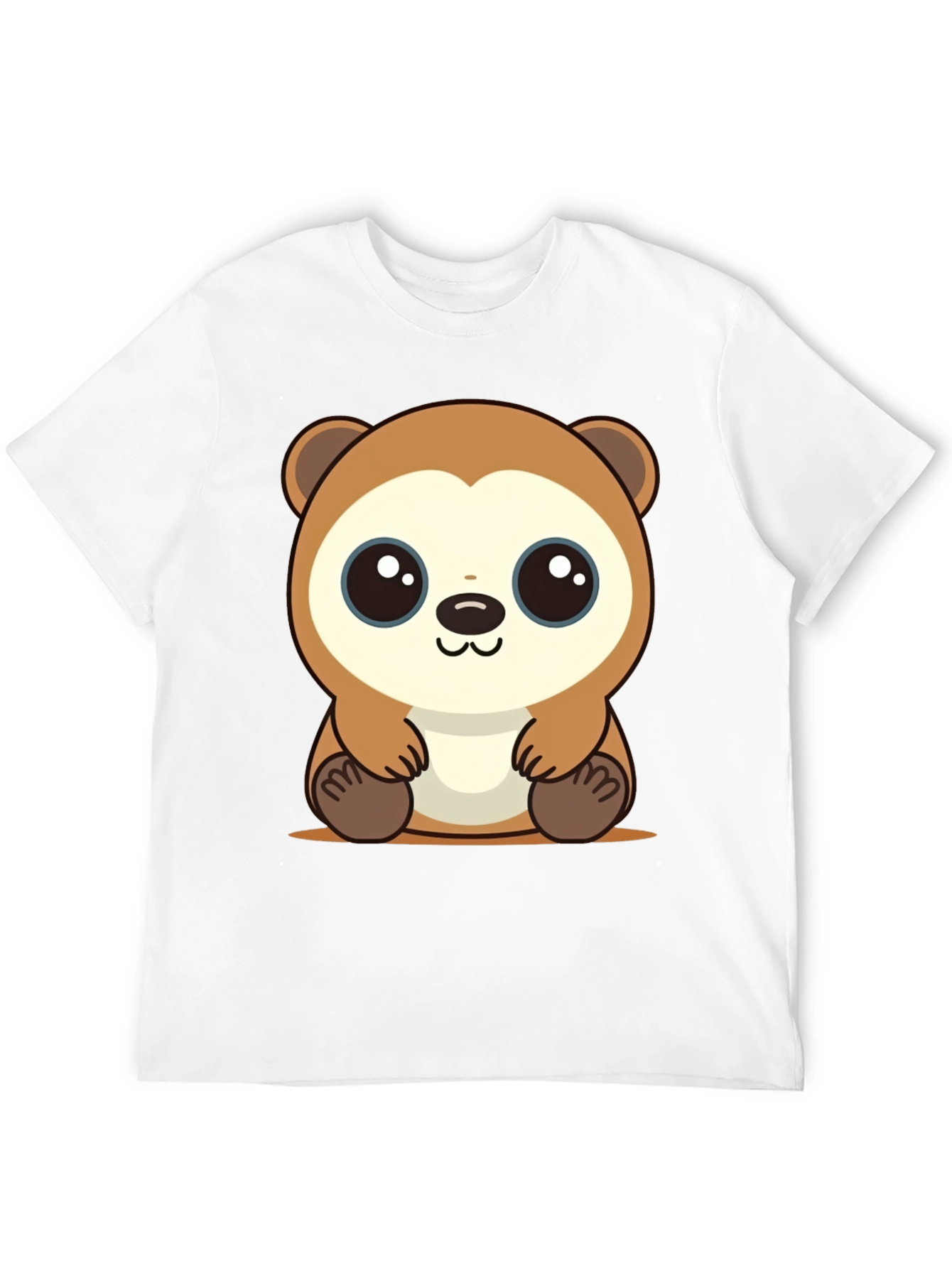 Black Cute Cartoon Otter Black T-Shirt view 12