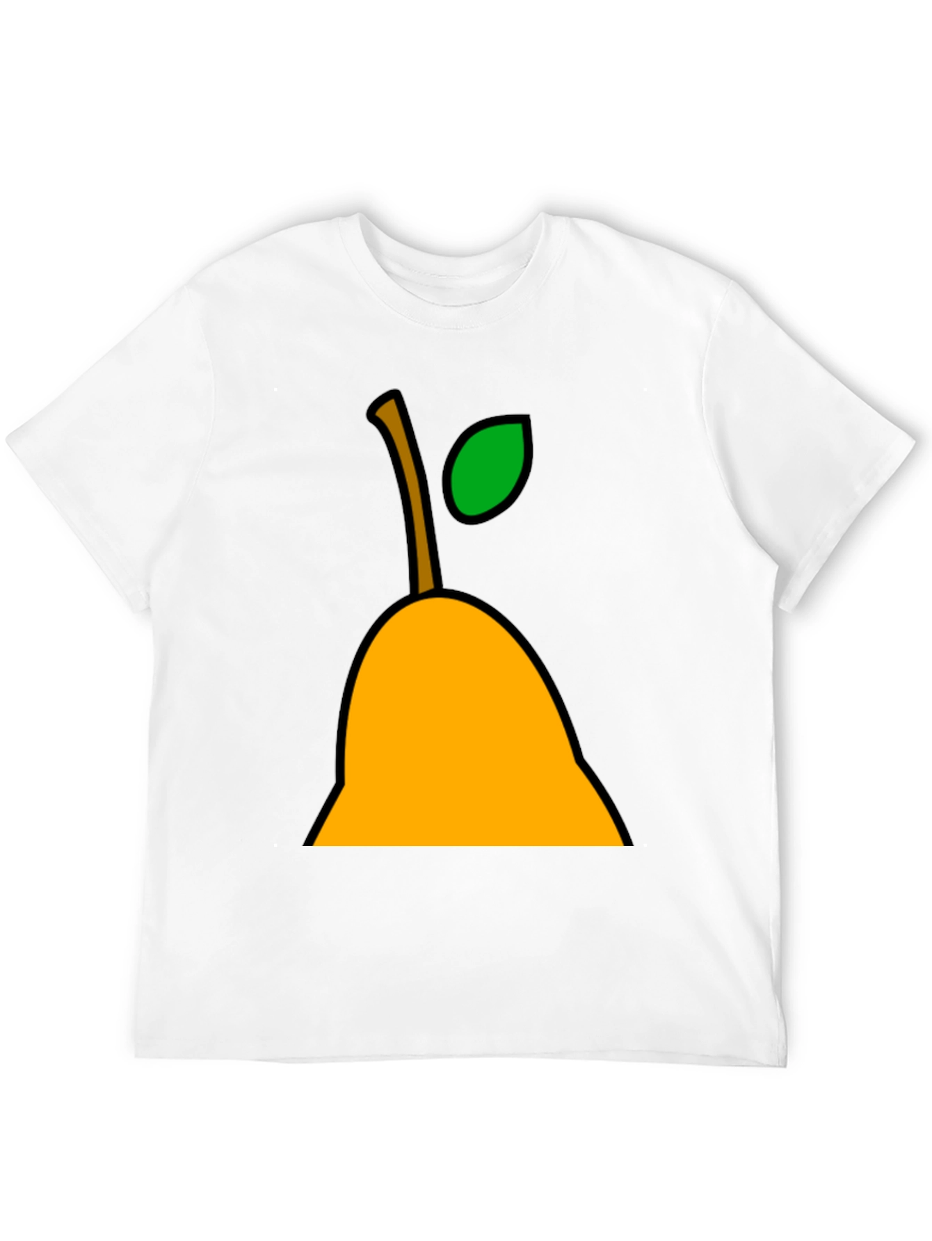 Black Pear Graphic Tee - Black Cotton Casual T-Shirt view 12