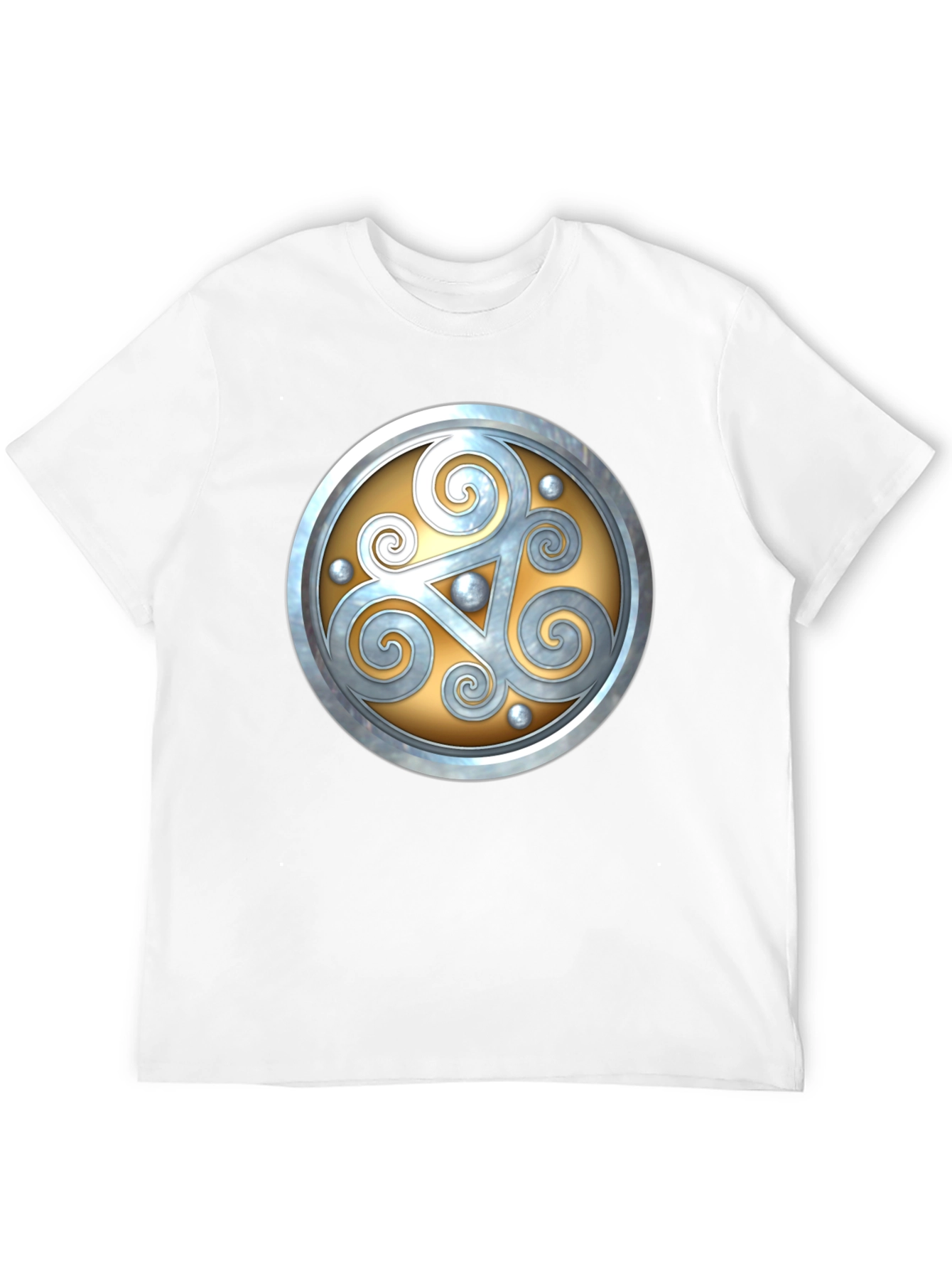 Black Celtic Shield Graphic Tee - Stylish Black Cotton T-Shirt view 12