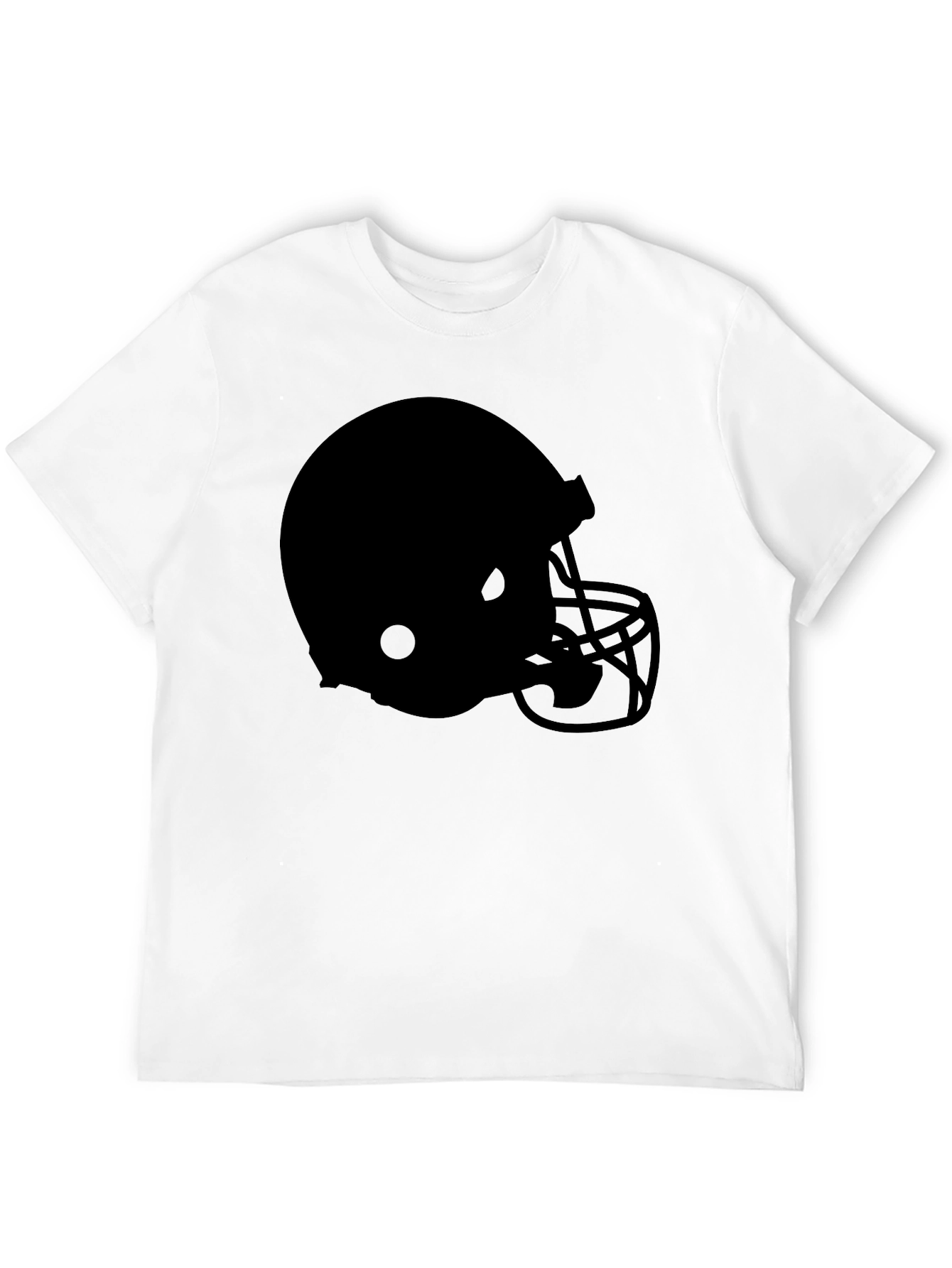 Black Black Football Helmet Graphic Tee - Sports Fan Apparel view 12