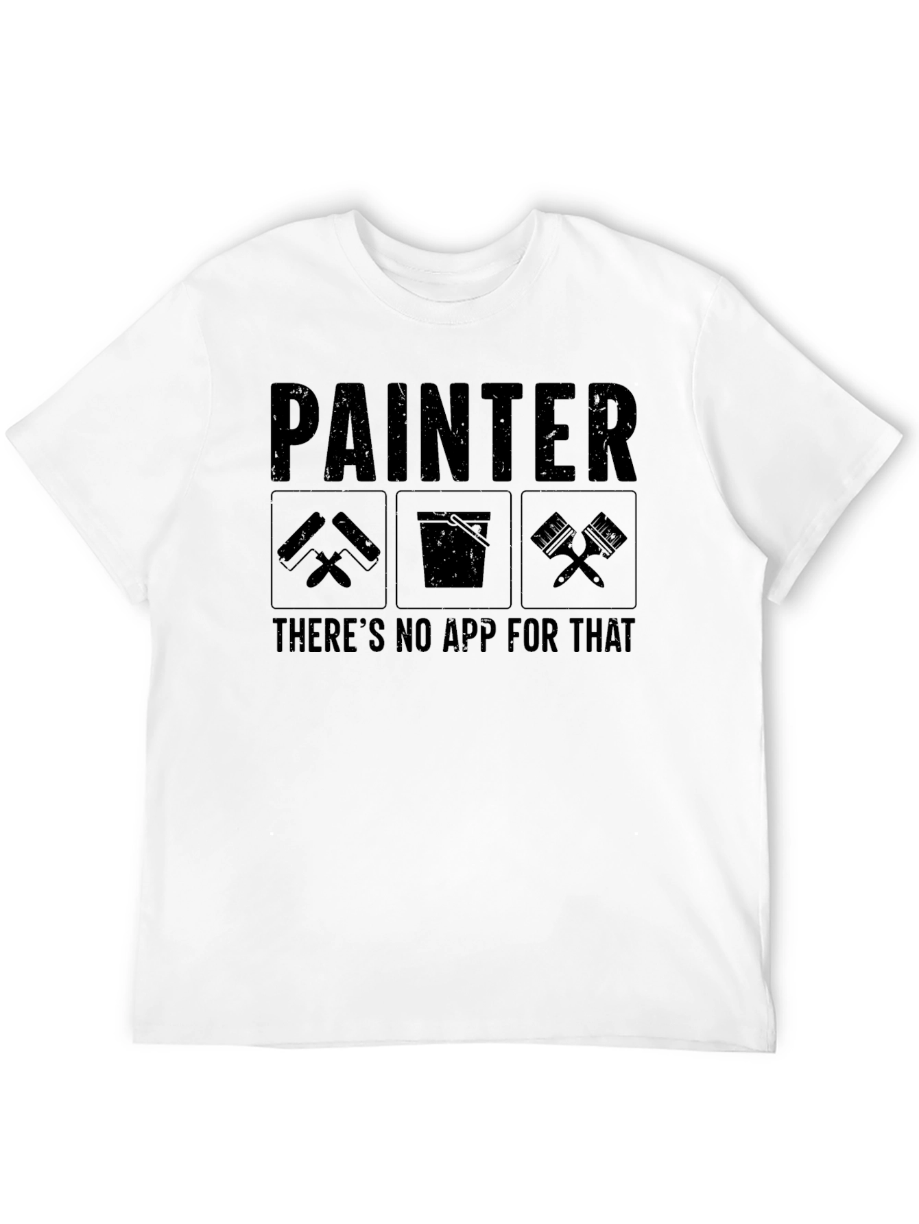 Black Painter There's No App for That Graphic T-Shirt view 12