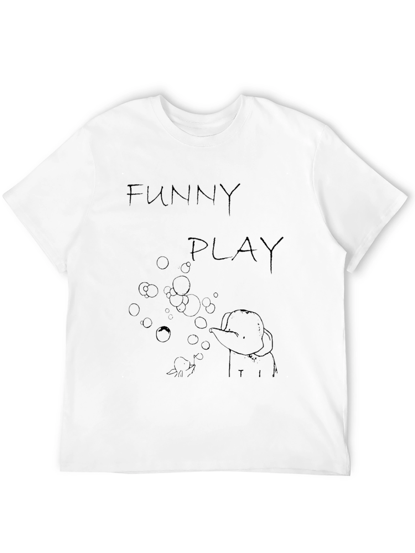 Black Funny Play Graphic T-Shirt - Black Casual Tee view 12