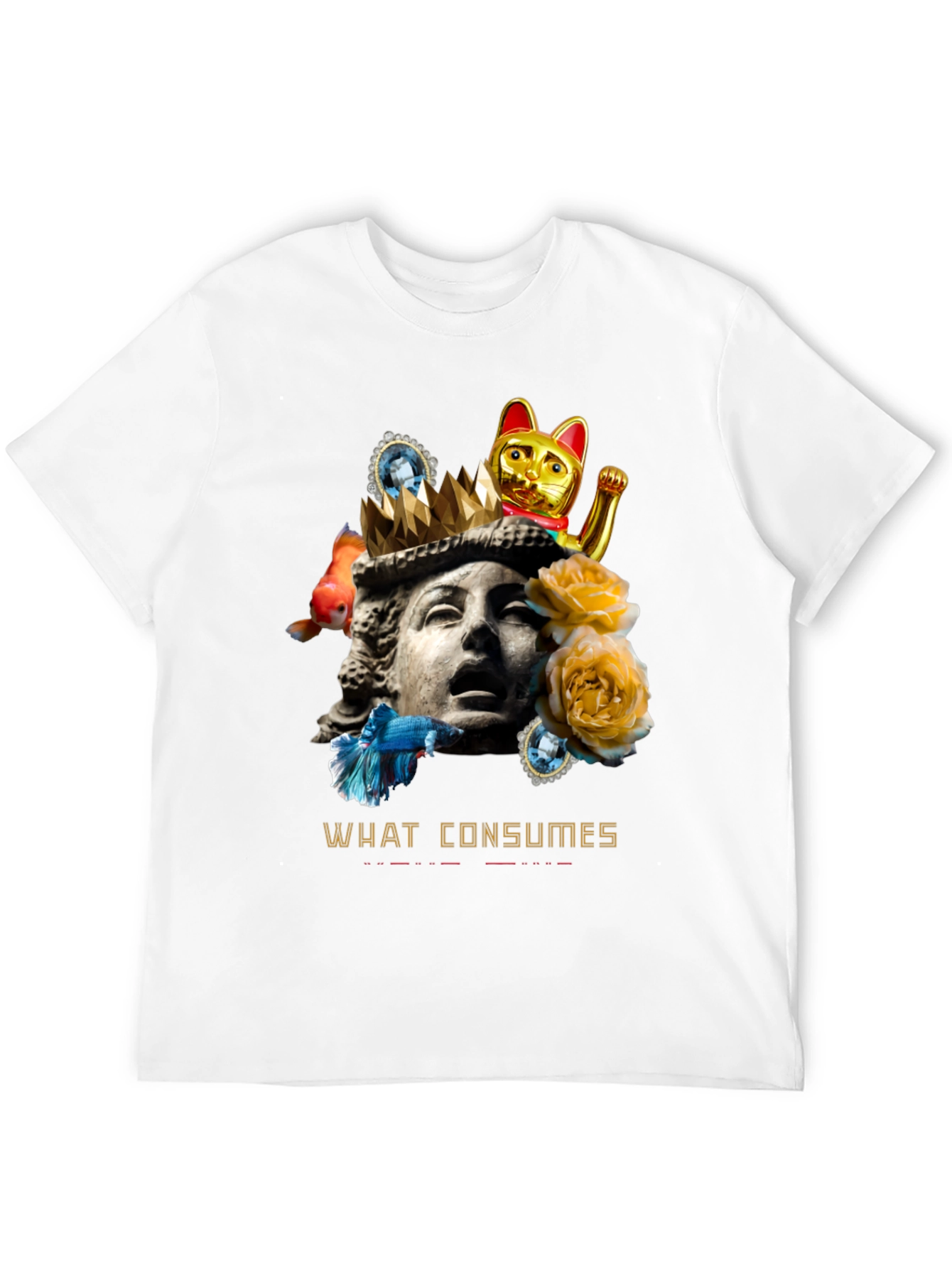 Black What Consumes Graphic T-Shirt - Unique Art Tee view 12