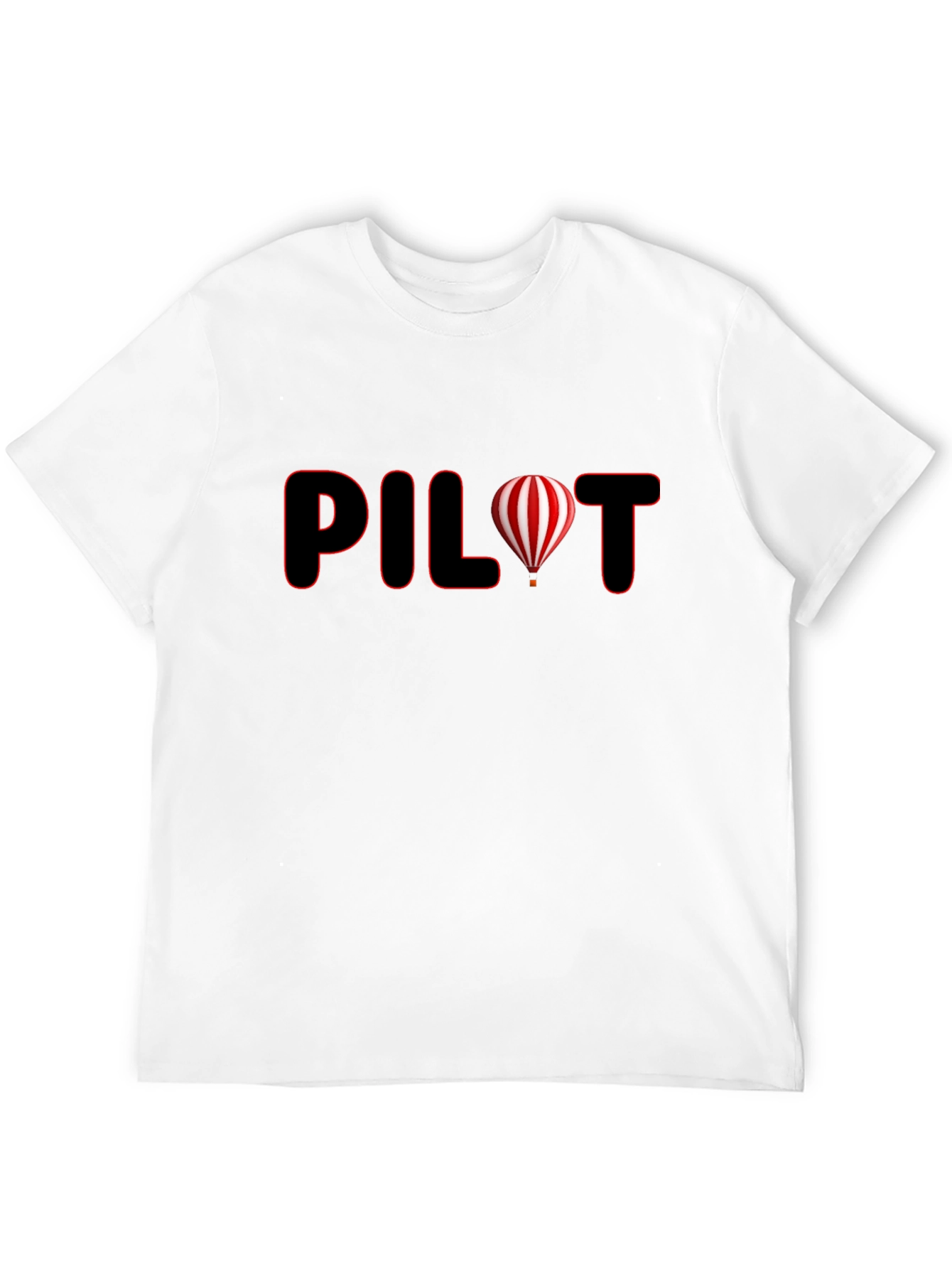 Black Pilot Hot Air Balloon Graphic Tee - Black view 12
