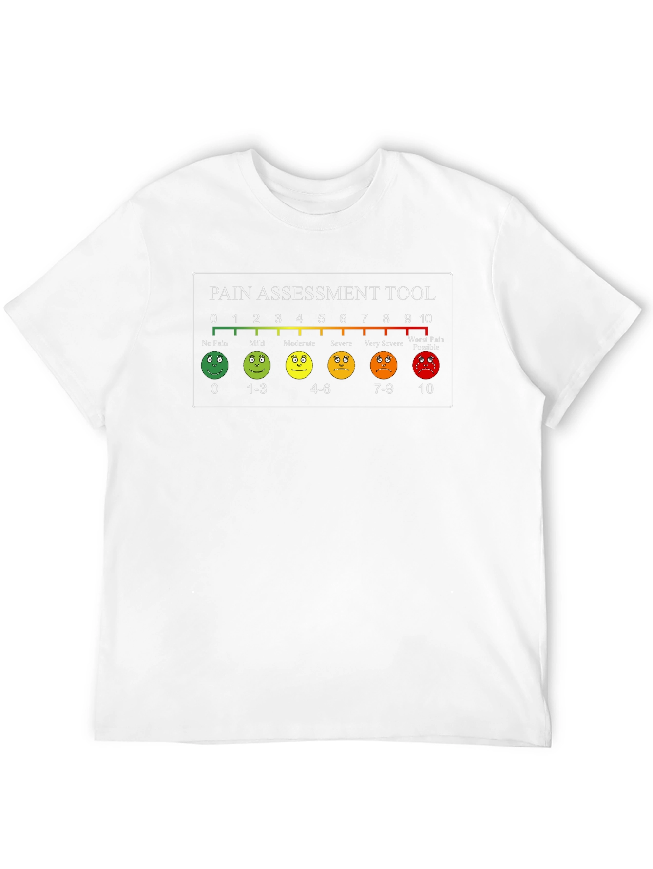 Black Pain Assessment Tool T-Shirt Medical Doctor Nurse Funny Tee view 12