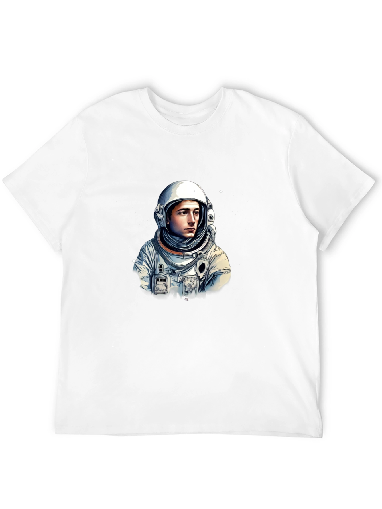 Black Astronaut Graphic Tee - Black Cotton Blend T-Shirt view 12