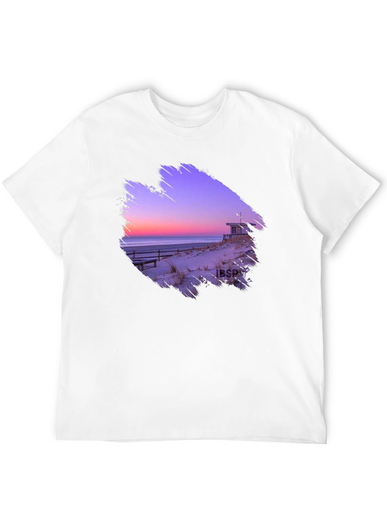 Black Sunset Beach Graphic Tee - Men's Black T-Shirt view 12