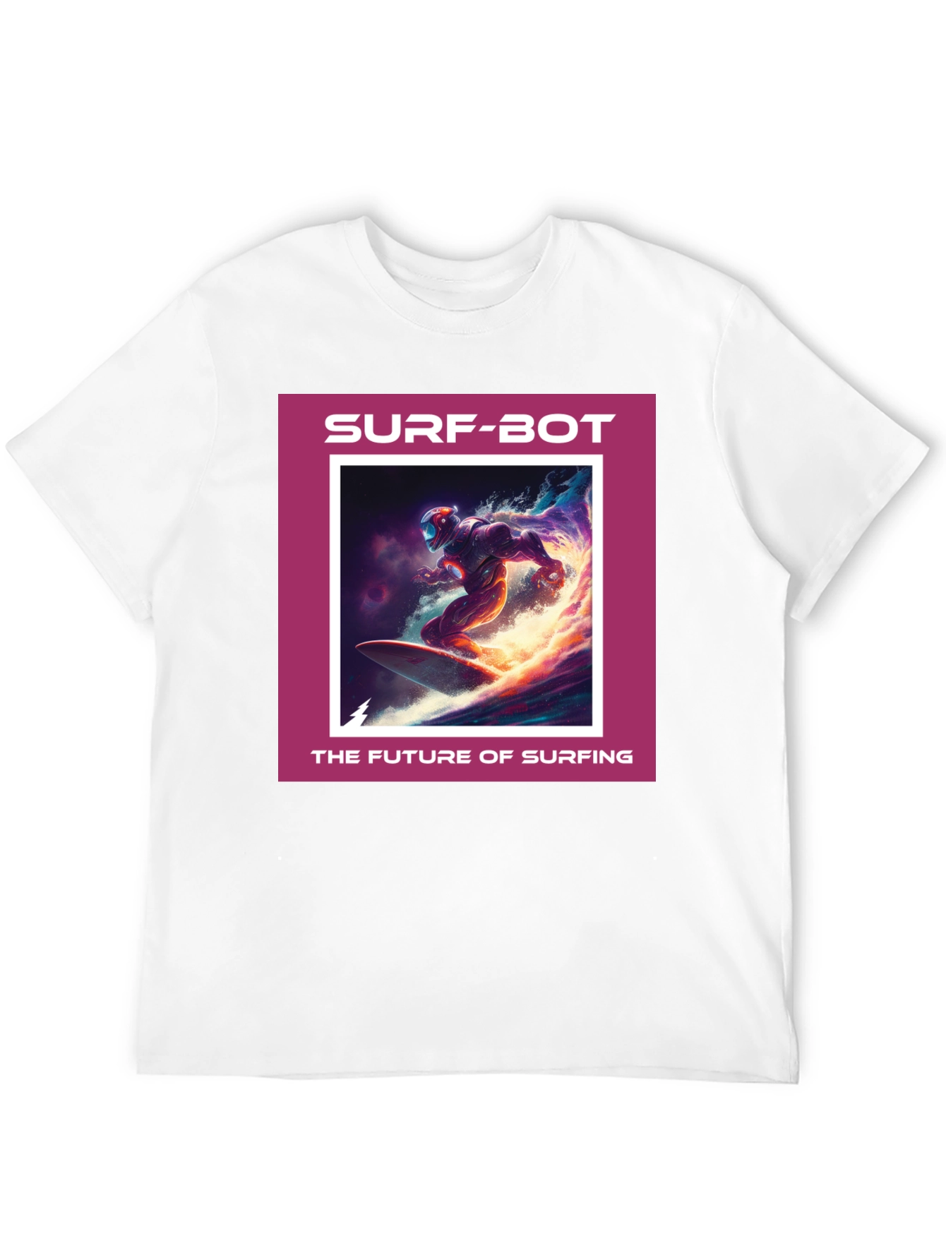 Black Surf-Bot Future Surfing Black T-Shirt view 12