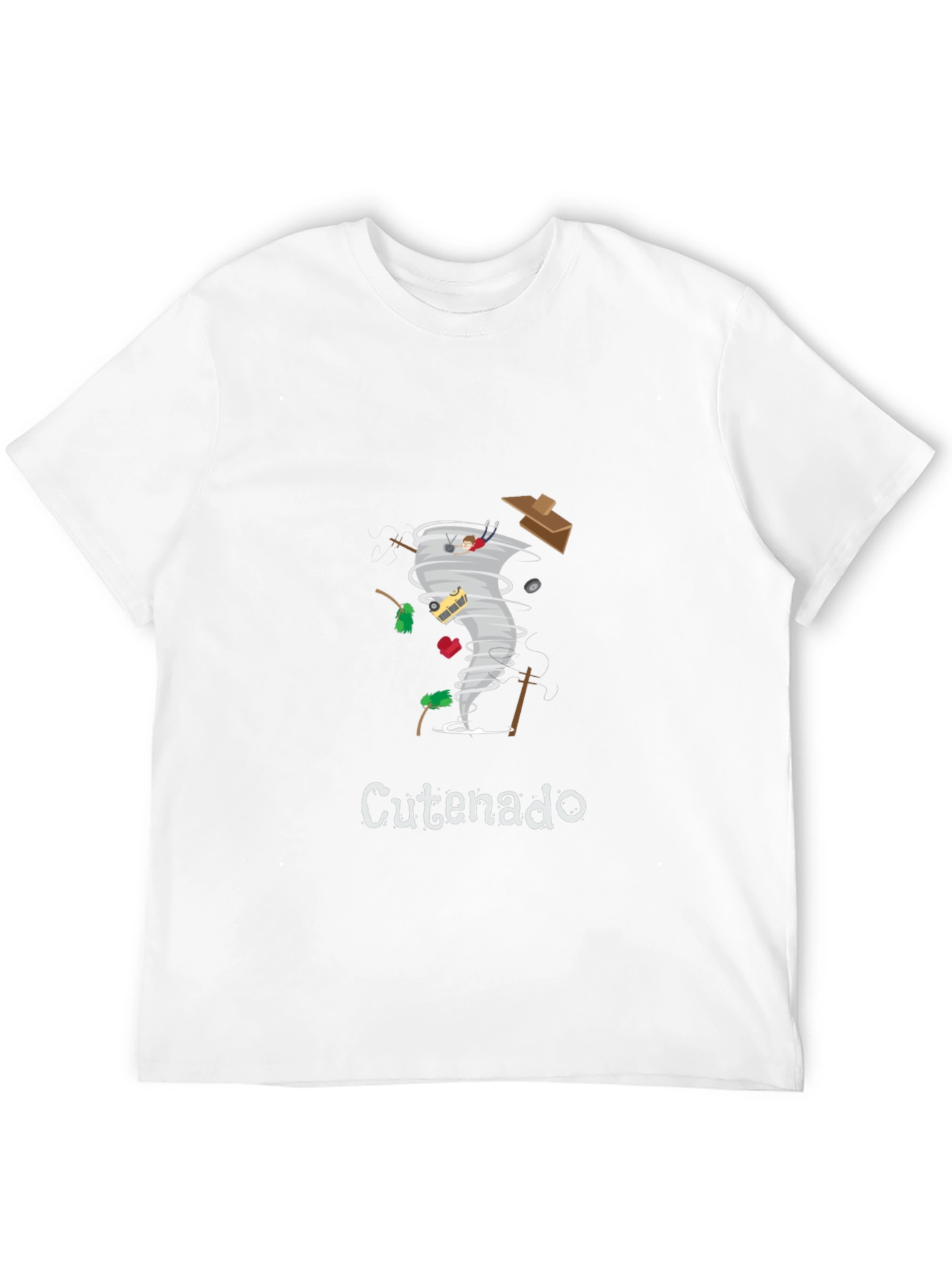 Black Cute Tornado T-Shirt - Black Graphic Tee view 12