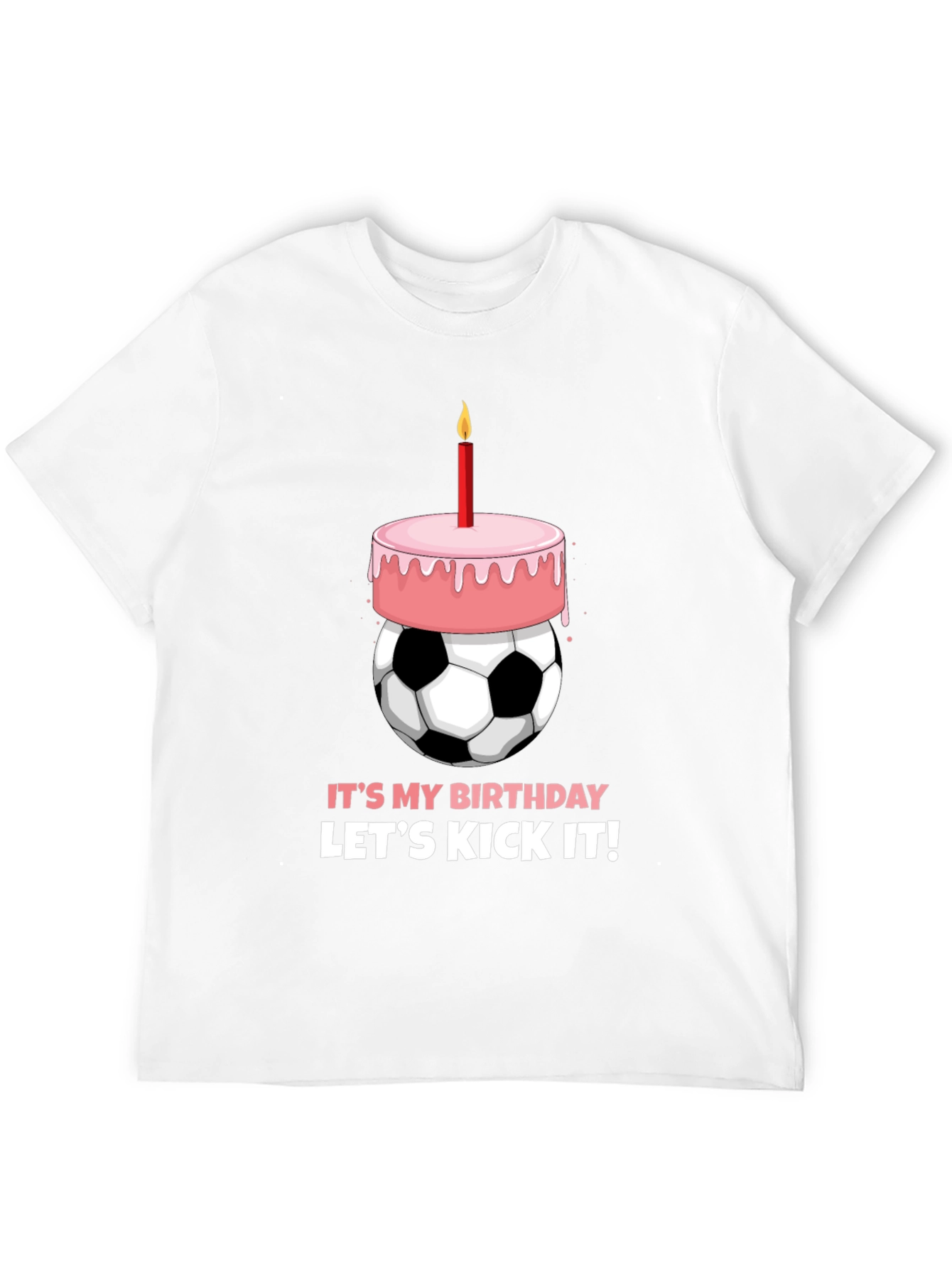 Black Birthday Soccer Ball Cake T-Shirt view 12