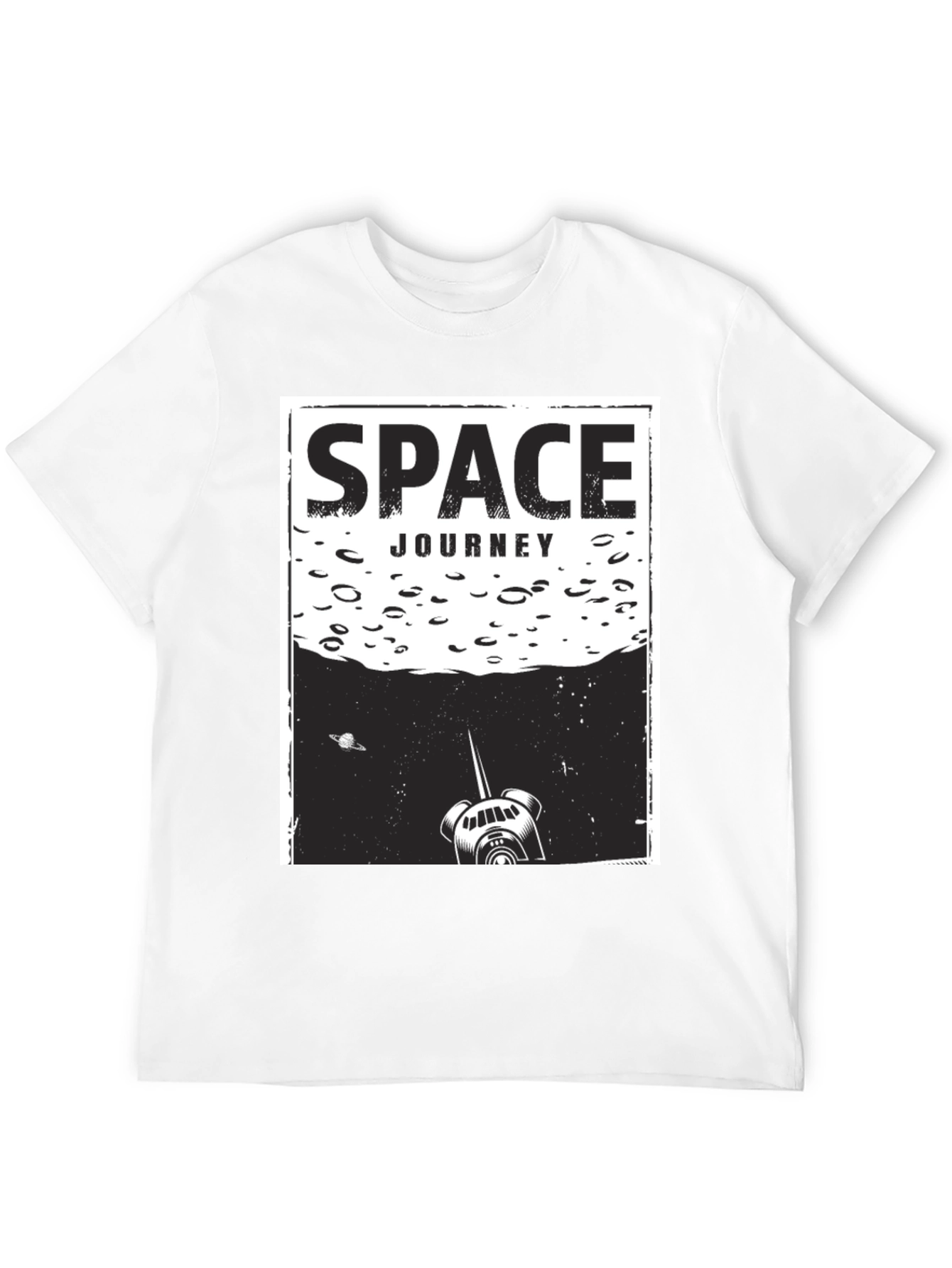 Black Space Journey Graphic T-Shirt - Unisex Black Tee view 12