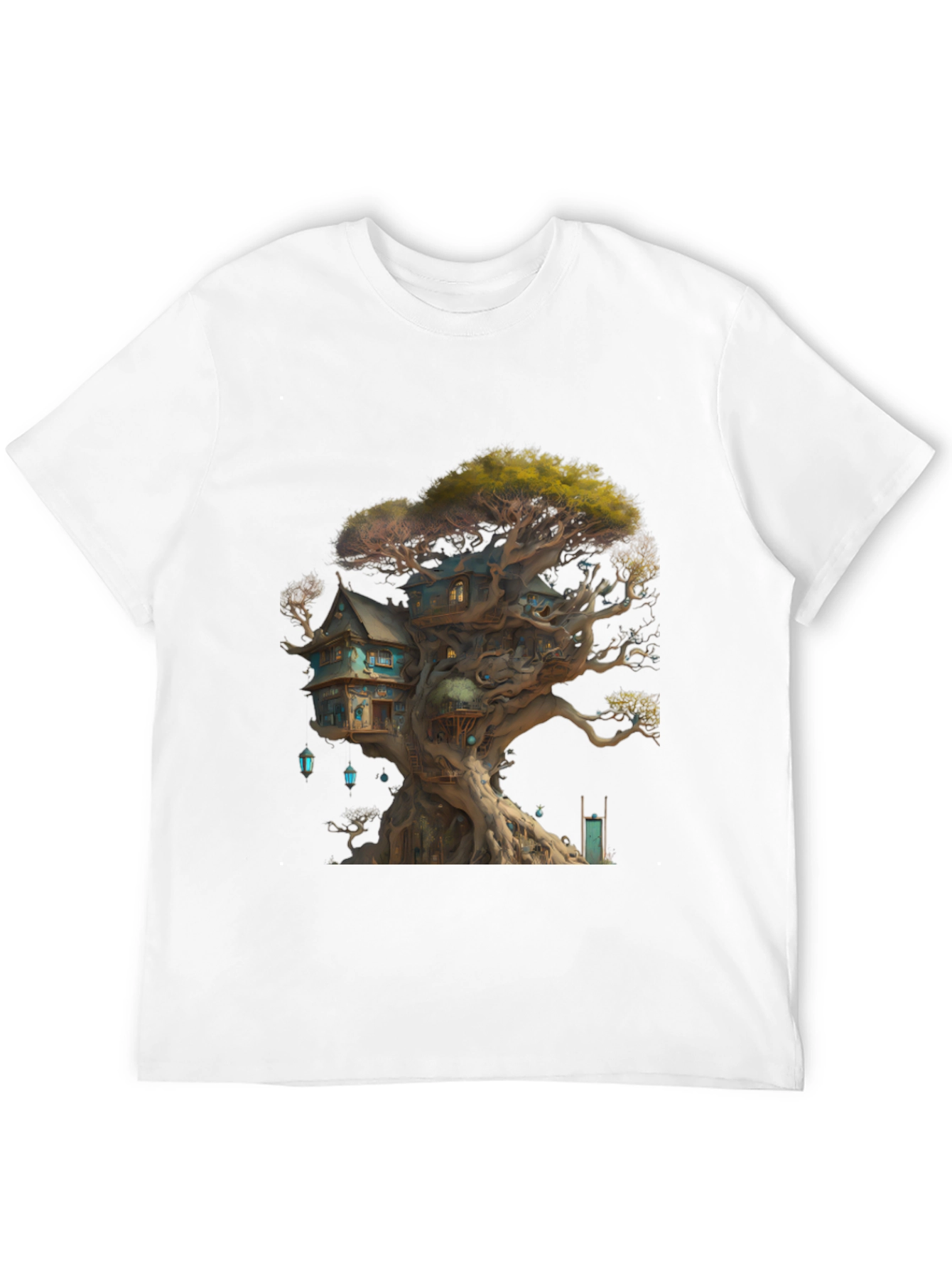Black Enchanted Treehouse Graphic T-Shirt view 12