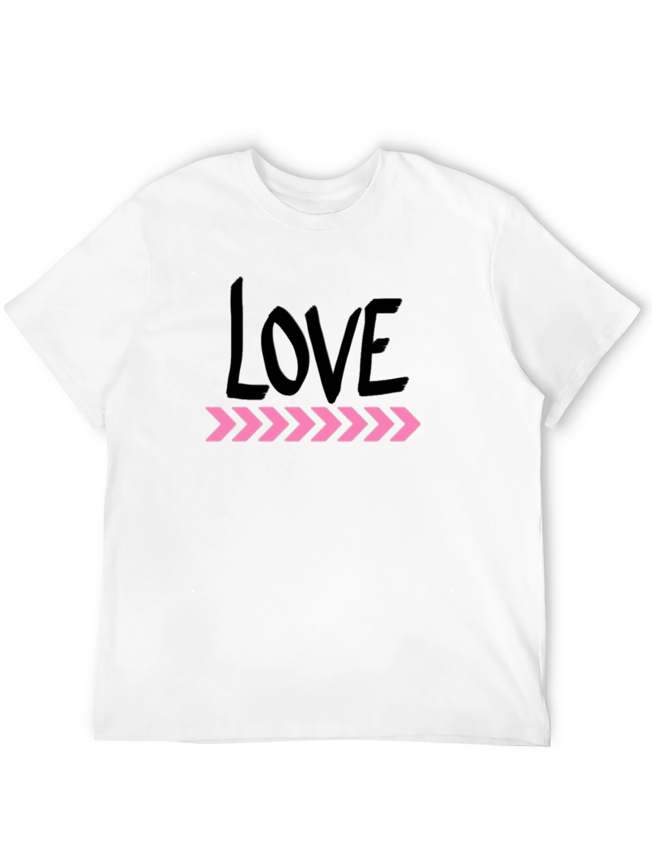 Black Love Arrows Graphic Tee - Black Short Sleeve Crew Neck T-Shirt view 12