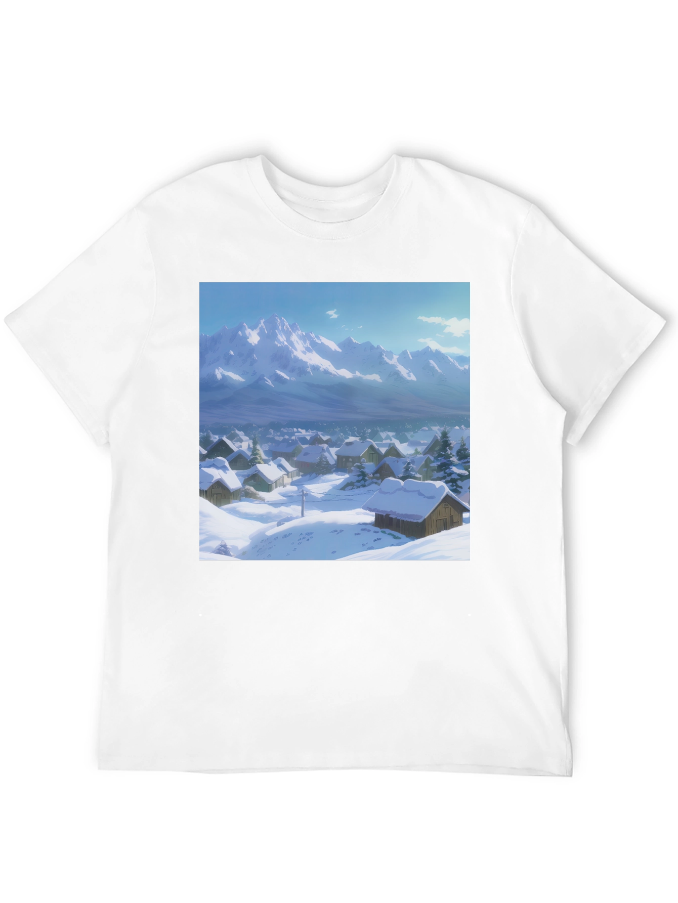 Black Winter Village Graphic Tee view 12