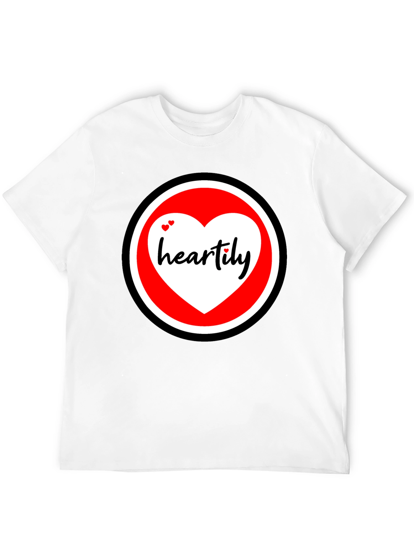 Black Heartily Graphic T-Shirt - Black Cotton Blend view 12
