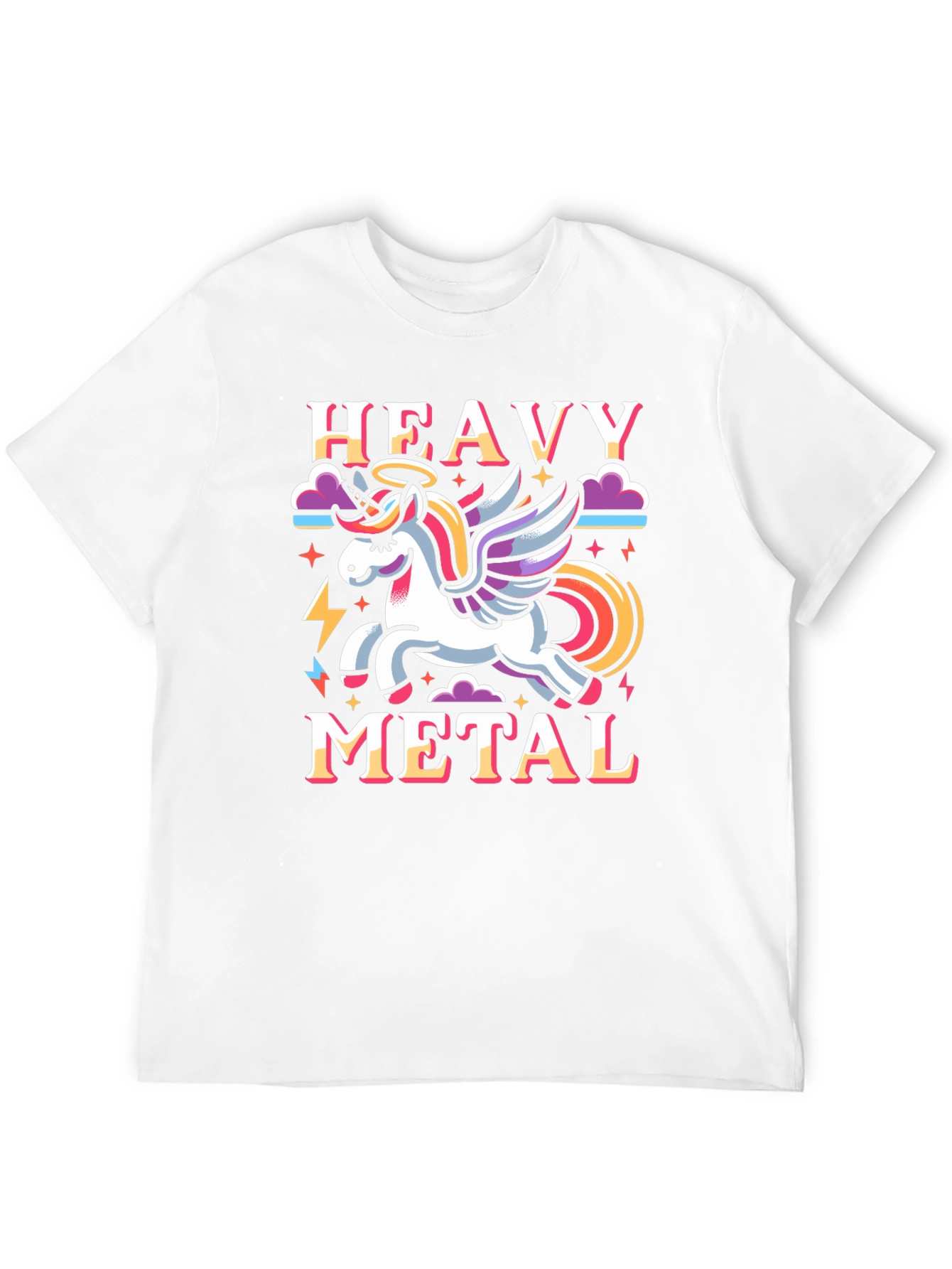 Black Heavy Metal Unicorn Graphic T-Shirt view 12