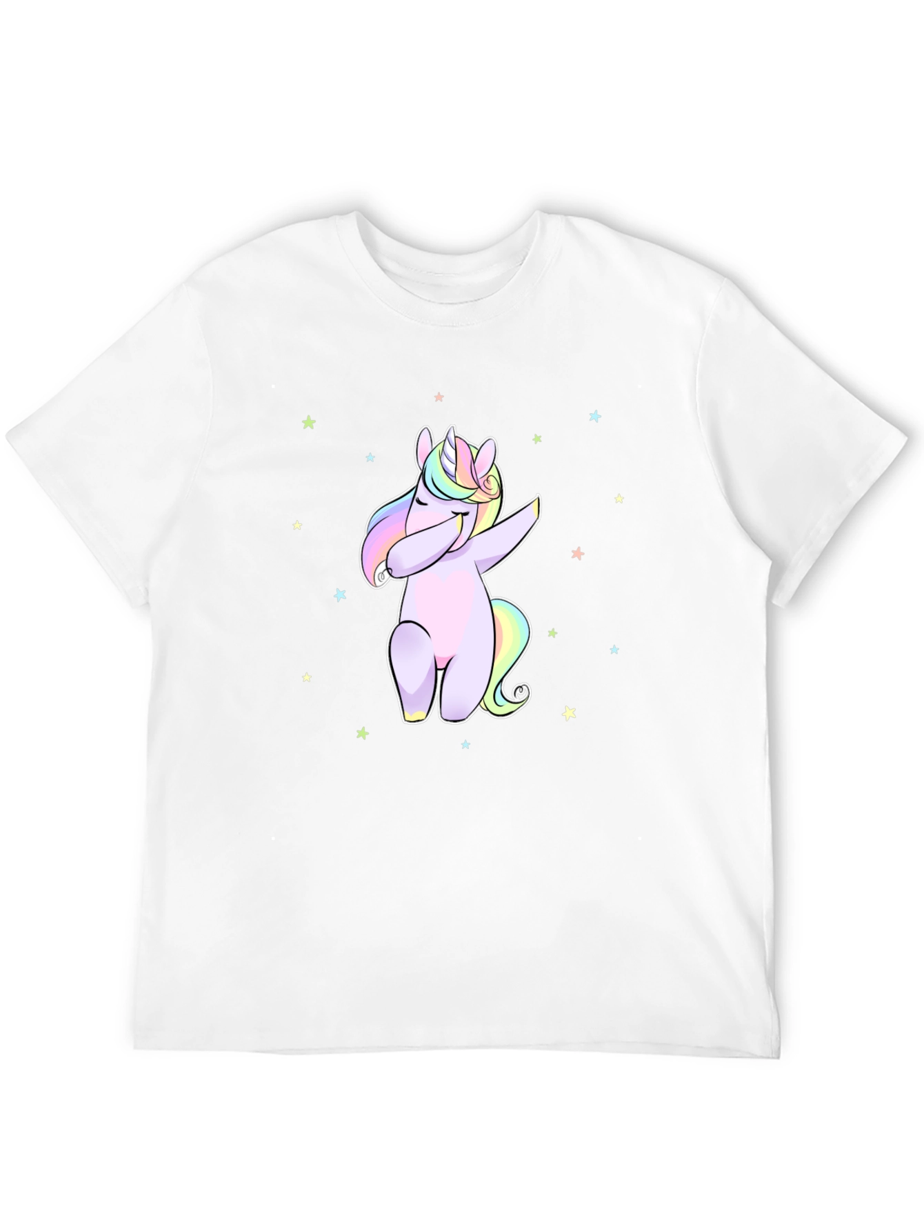 Black Dabbing Unicorn Graphic Tee - Men's Black T-Shirt view 12