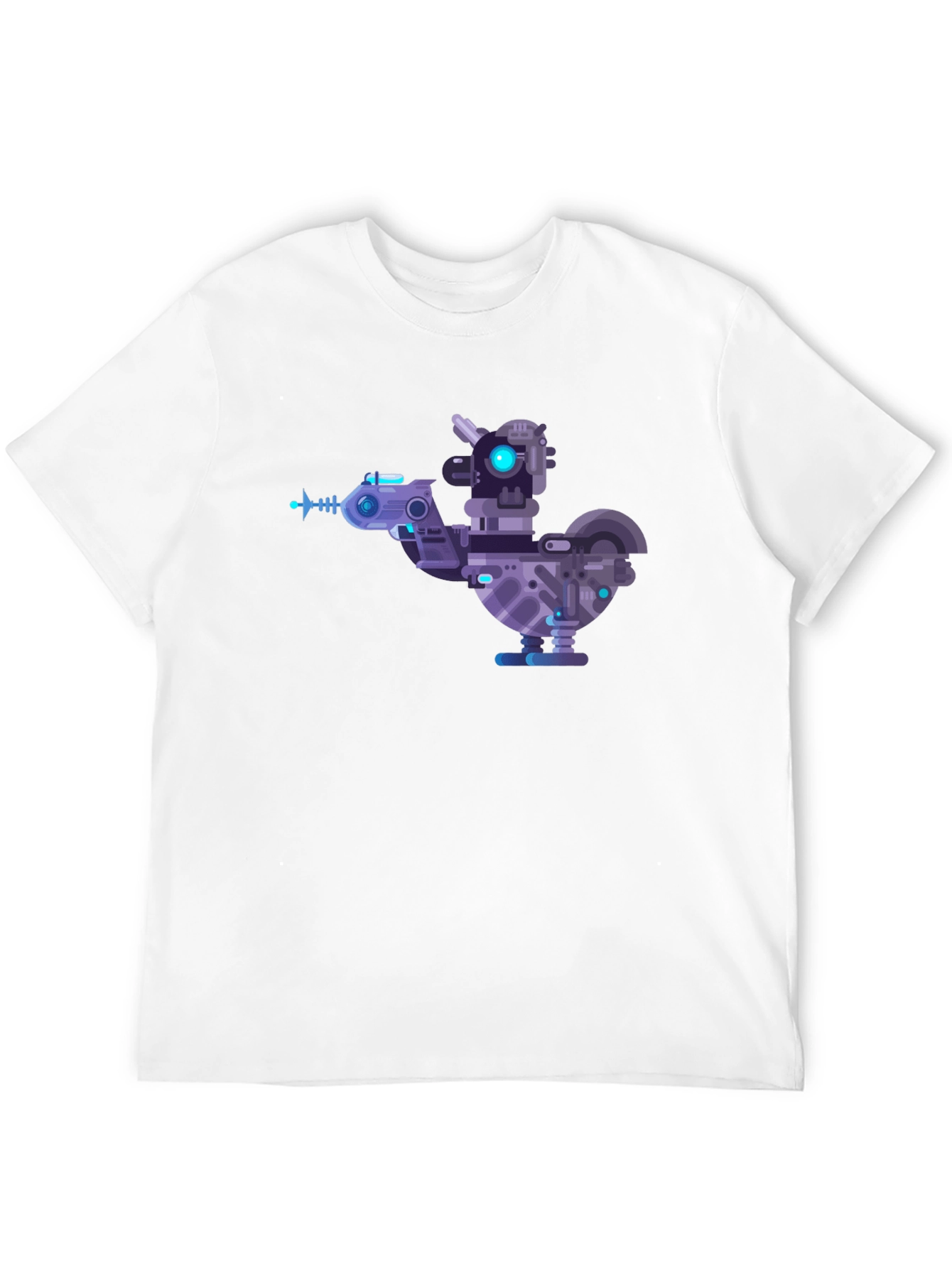Black Cybernetic Chicken T-Shirt - Futuristic Robotic Bird Tee view 12