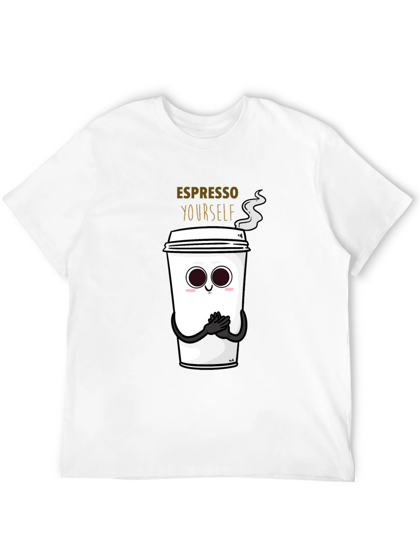 Black Espresso Yourself Graphic T-Shirt - Black Cotton Blend view 12