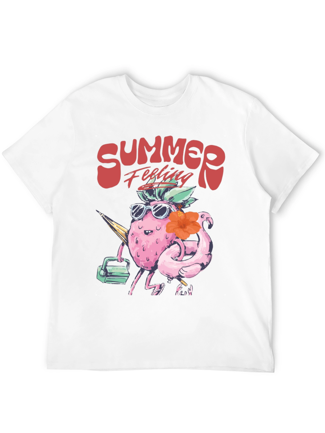 Black Summer Feeling T-Shirt - Tropical Fruit Design view 12