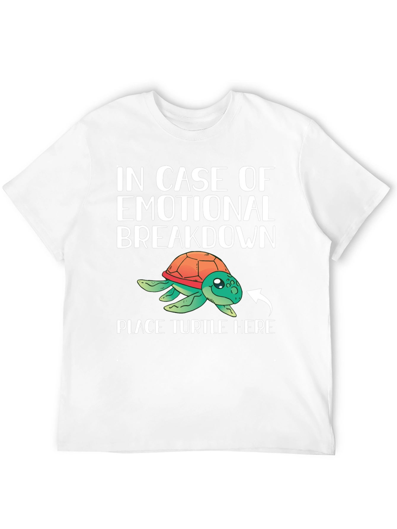 Black Emotional Support Turtle T-Shirt view 12