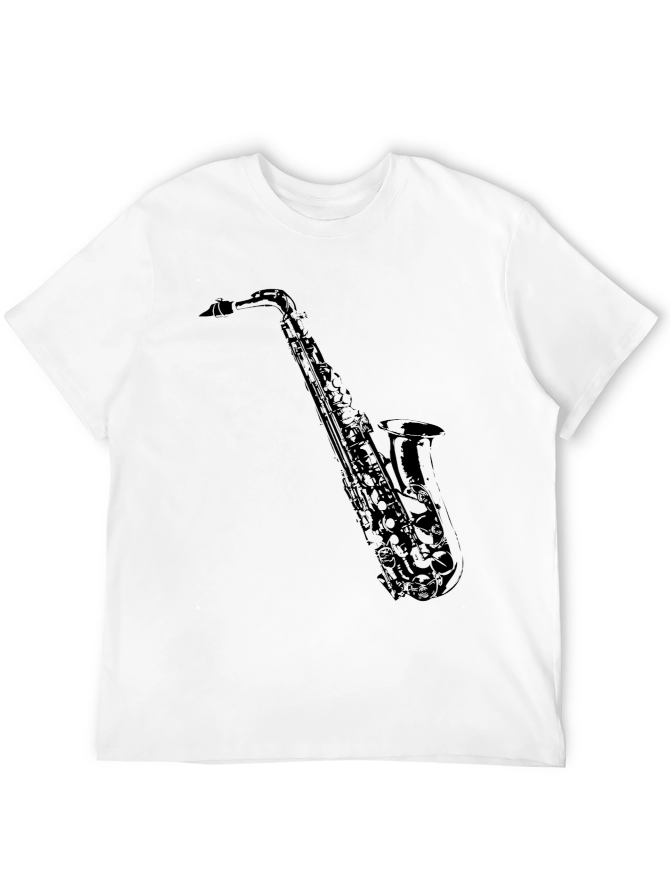 Black Saxophone Graphic Tee - Music Lover T-Shirt view 12