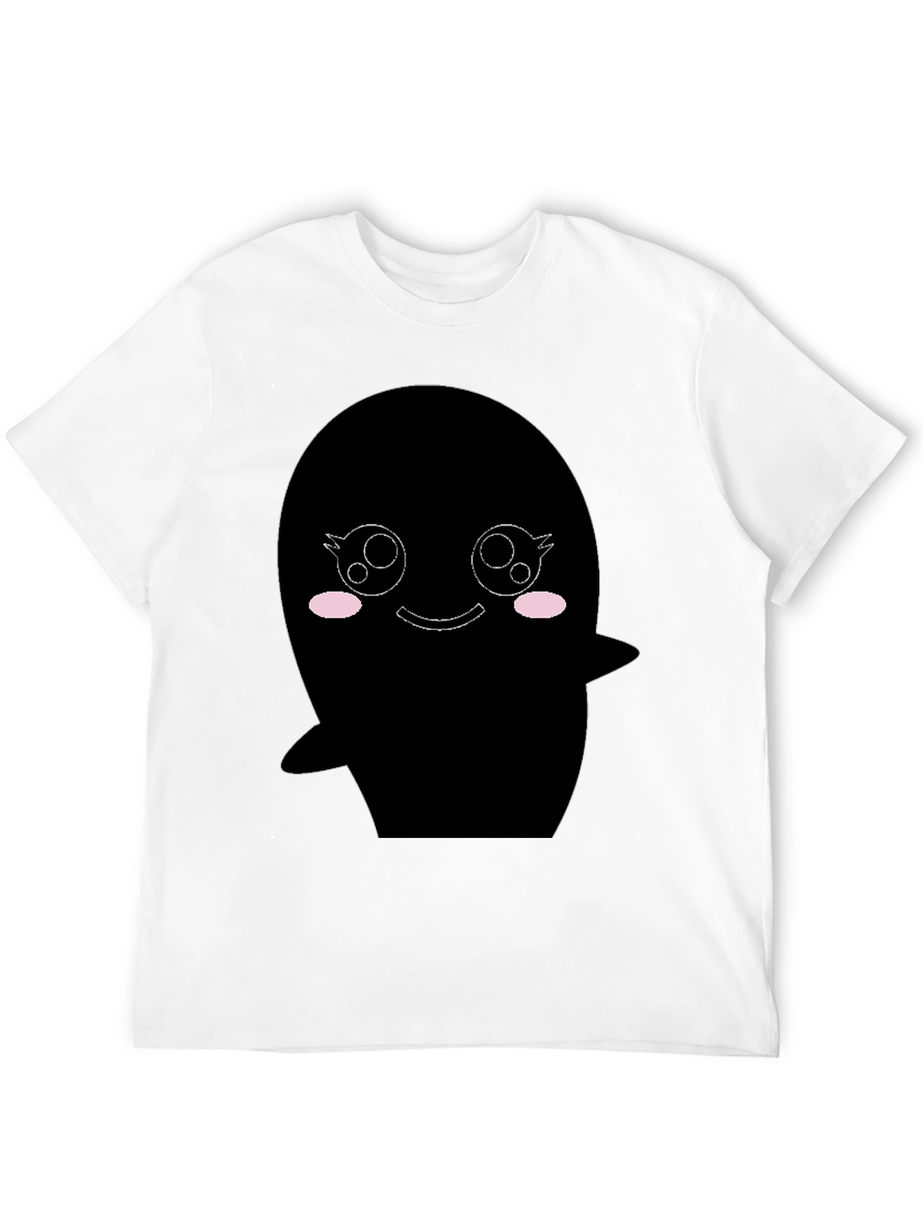Black Kawaii Ghost Graphic Black T-Shirt view 12