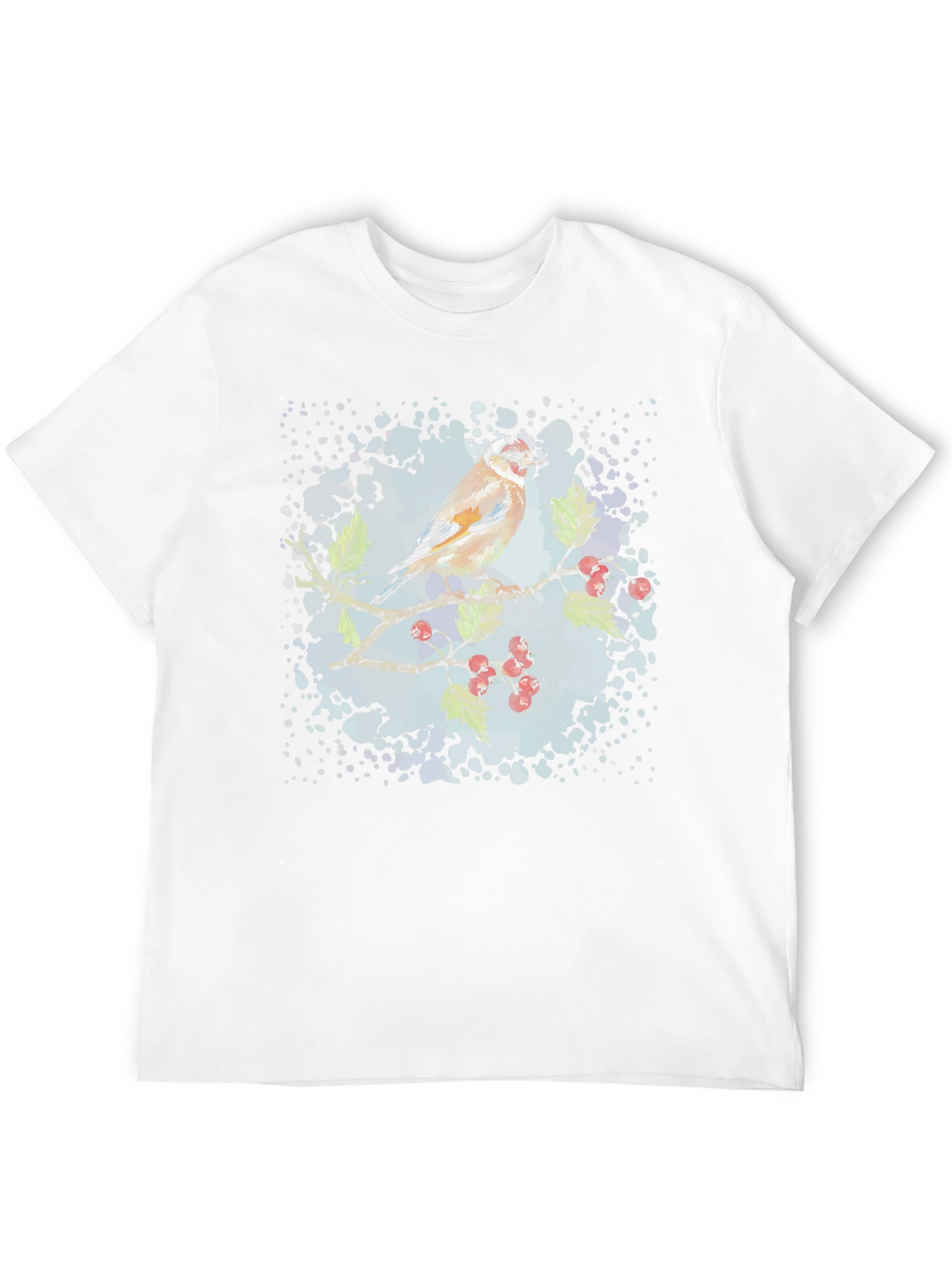 Black Goldfinch Bird Graphic Black T-Shirt view 12