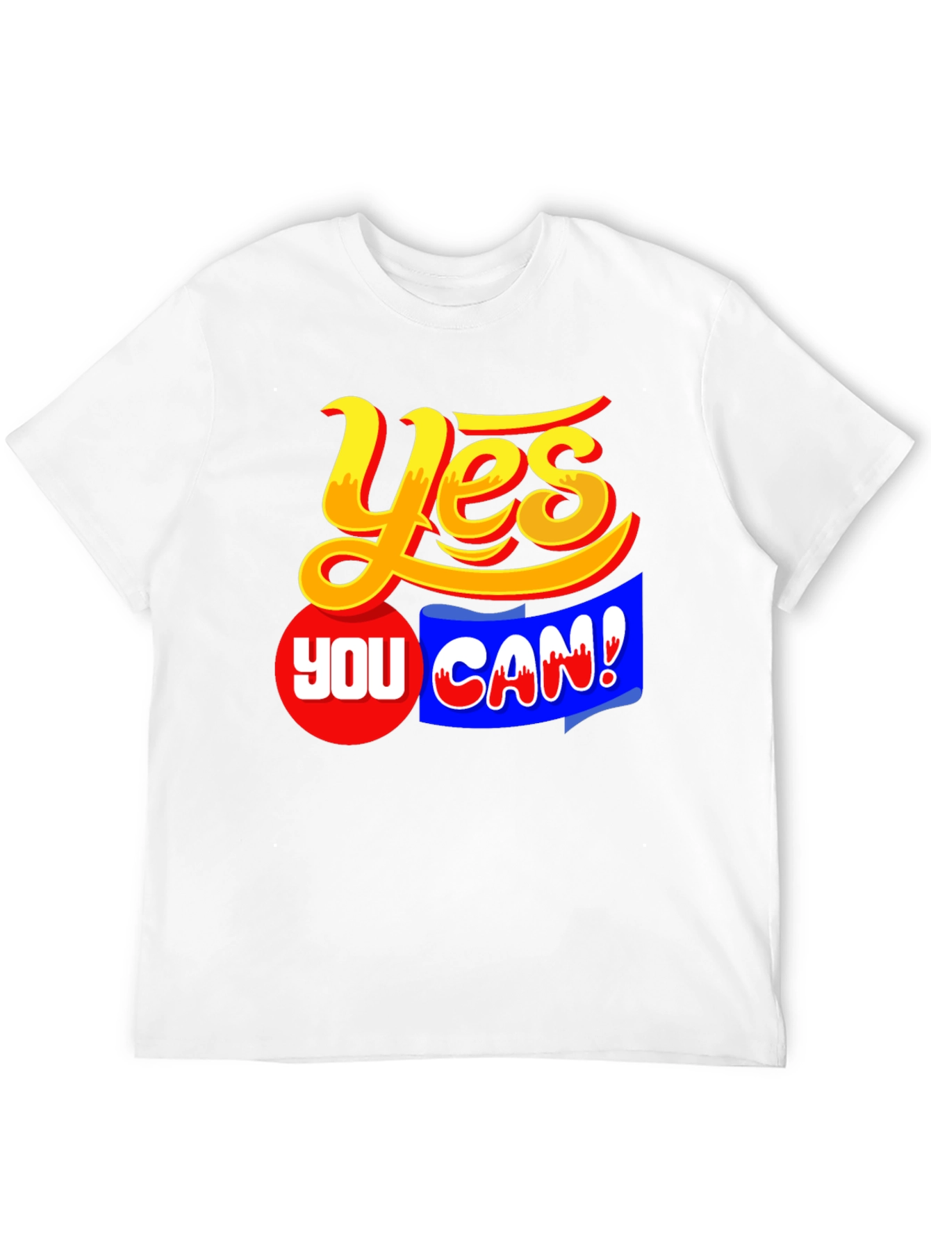 Black Yes You Can! Graphic T-Shirt Motivation Black view 12