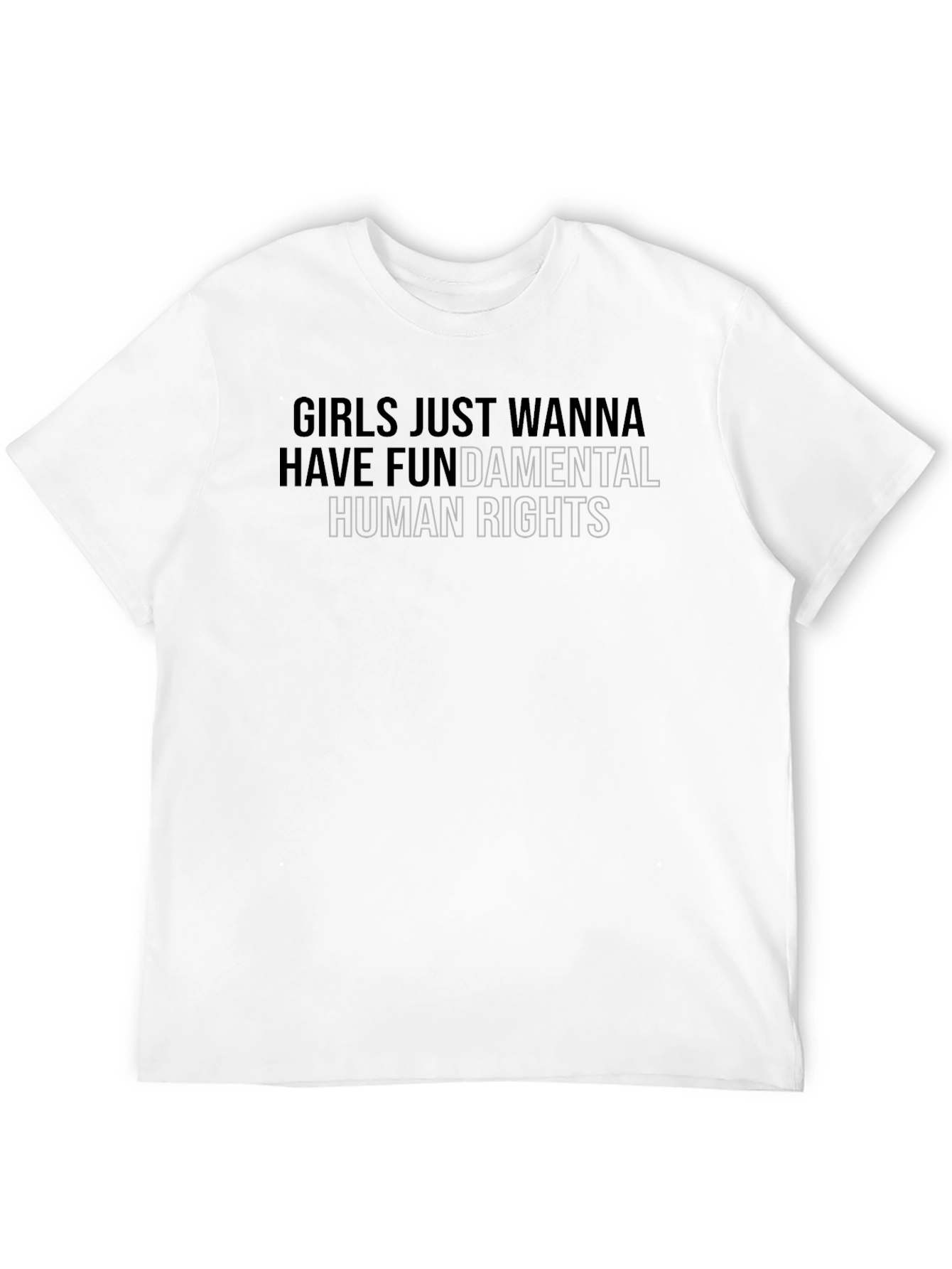 Black Girls Just Wanna Have Fundamental Human Rights T-Shirt view 12