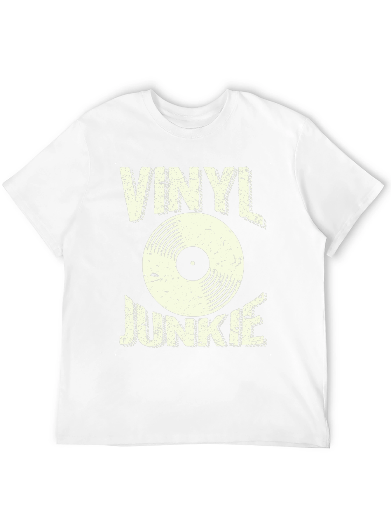 Black Vinyl Junkie Graphic T-Shirt - Retro Record Tee view 12