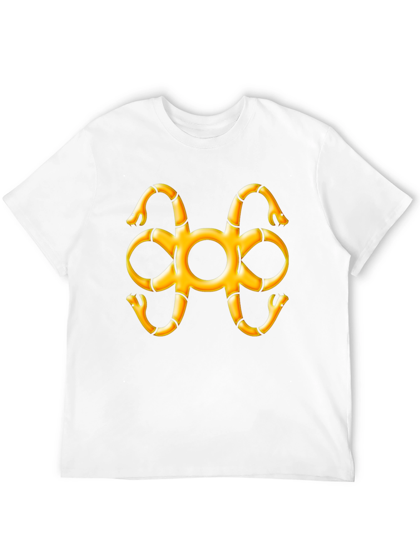 Black Black T-Shirt with Snake Adinkra Symbol view 12