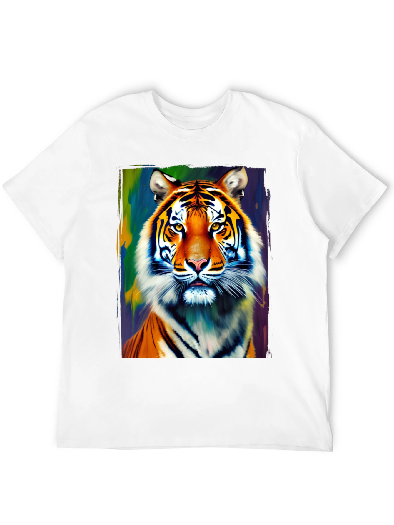 Black Tiger Graphic Tee - Vivid Animal Print Shirt view 12