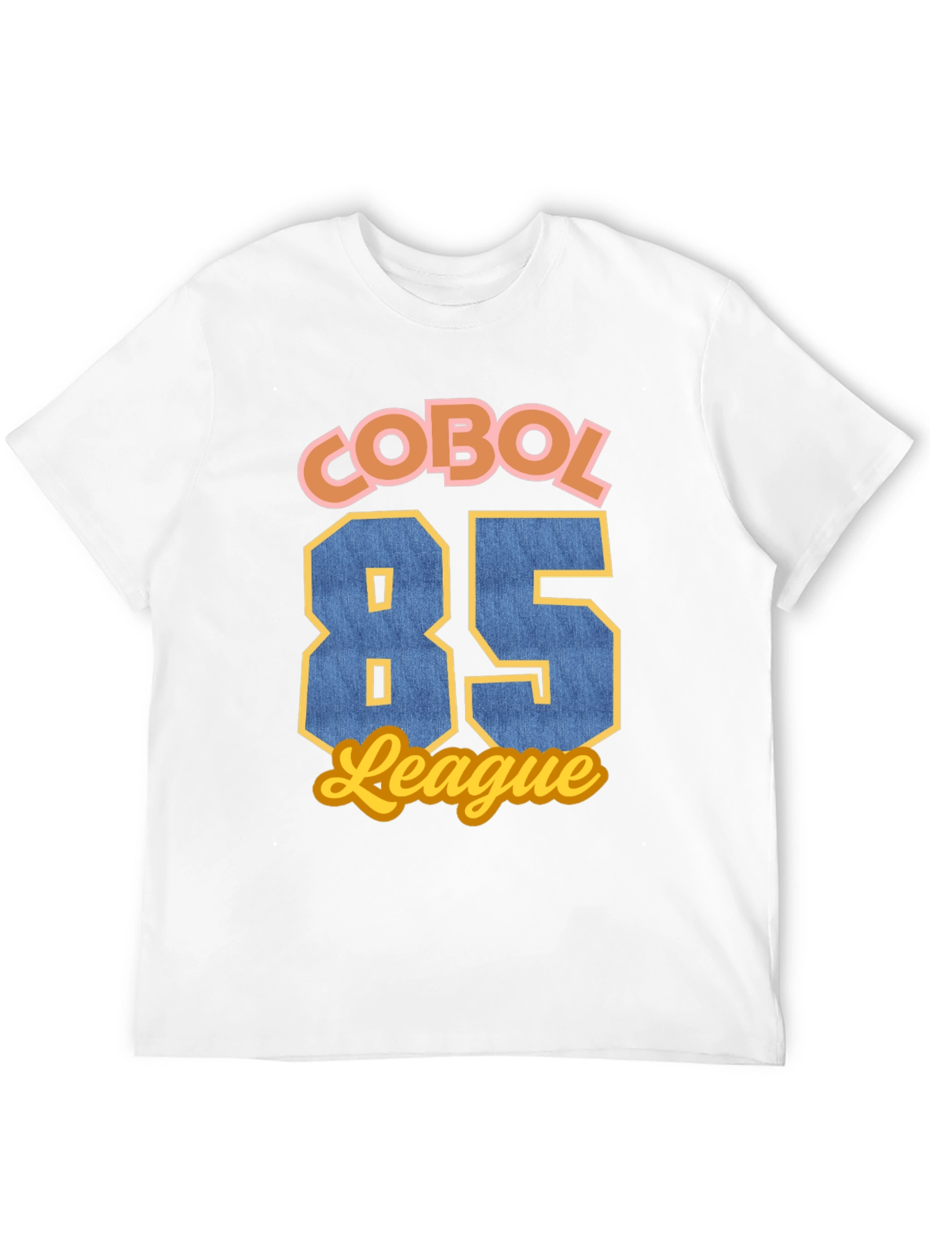 Black COBOL 85 League T-Shirt - Retro Programmer Style view 12