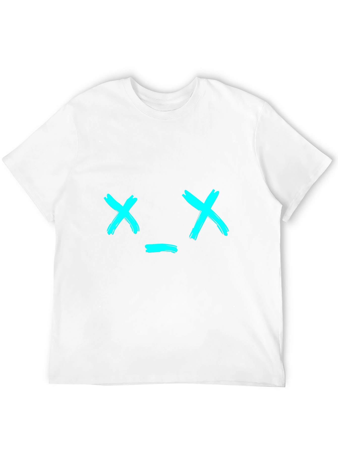 Black Black T-Shirt with Brushstroke X_X Face view 12