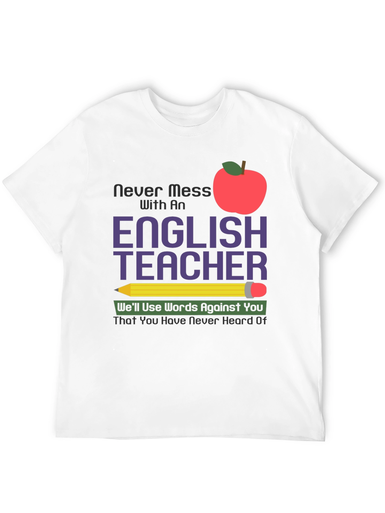 Black English Teacher Graphic T-Shirt view 12