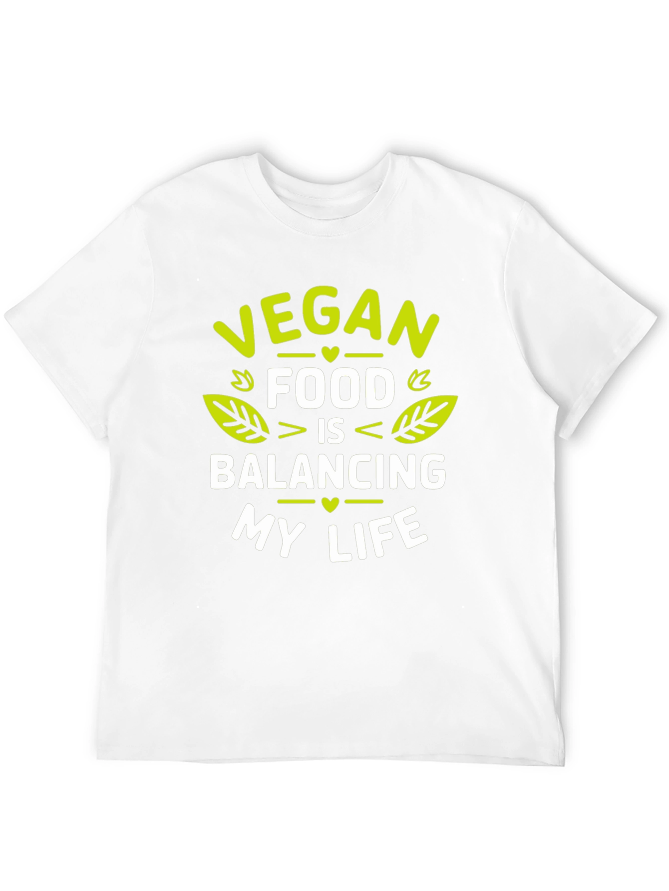 Black Vegan Food Balancing Life Graphic T-Shirt view 12