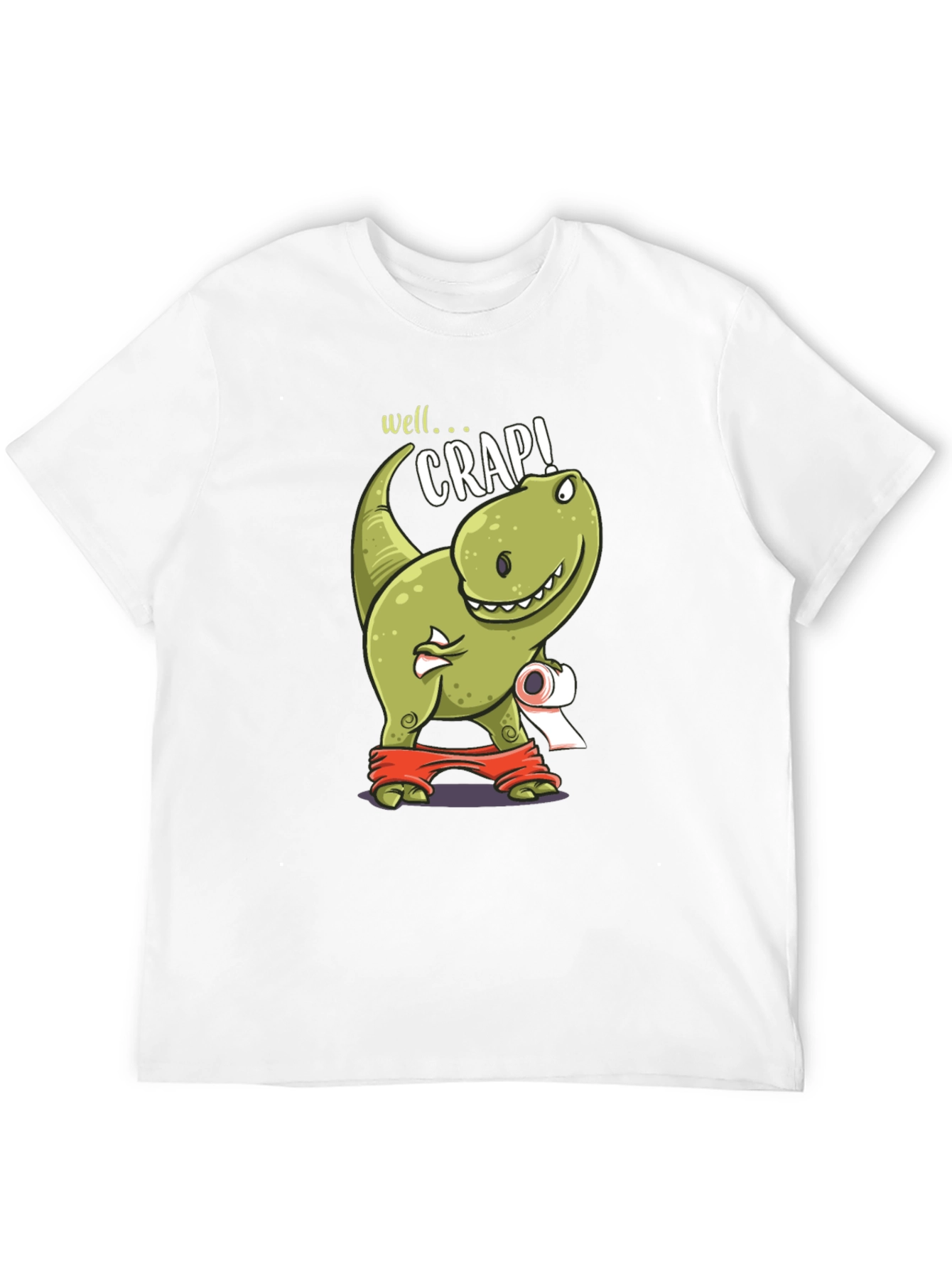 Black Dino Crap Graphic T-Shirt Funny T-Rex Toilet Humor Tee view 12