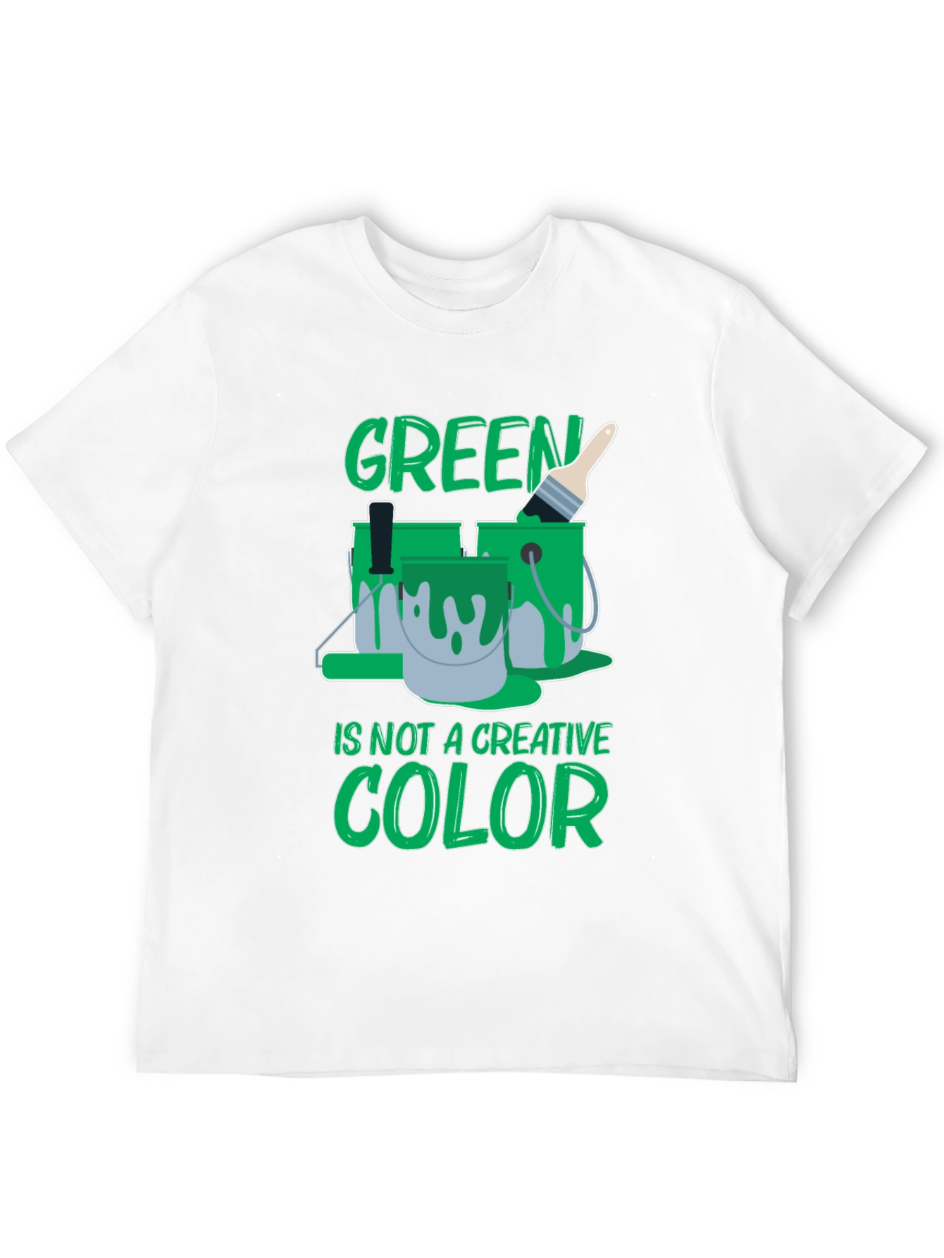 Black Green Is Not a Creative Color Graphic Tee view 12