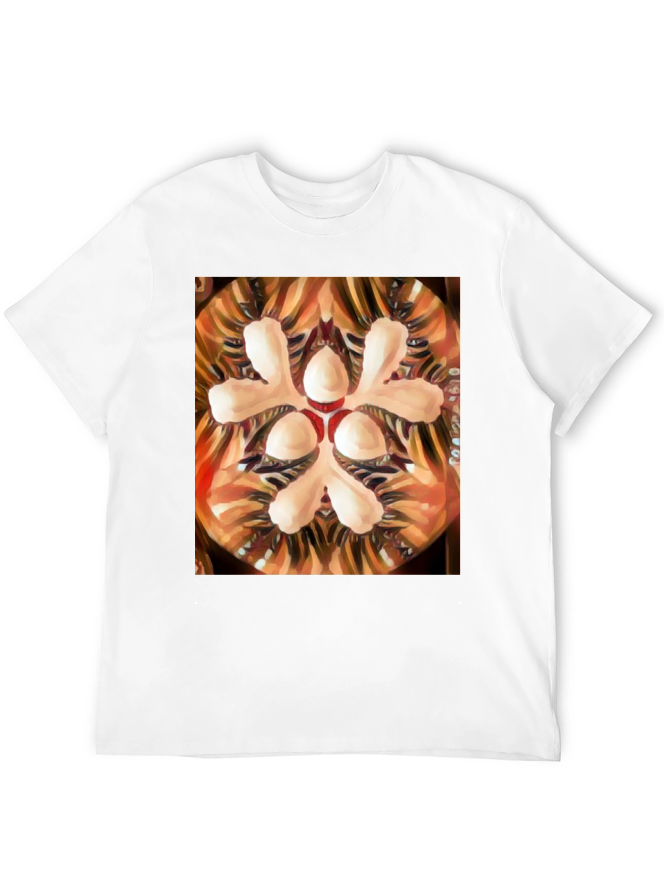 Black Abstract Floral Graphic Tee - Artistic Print view 12