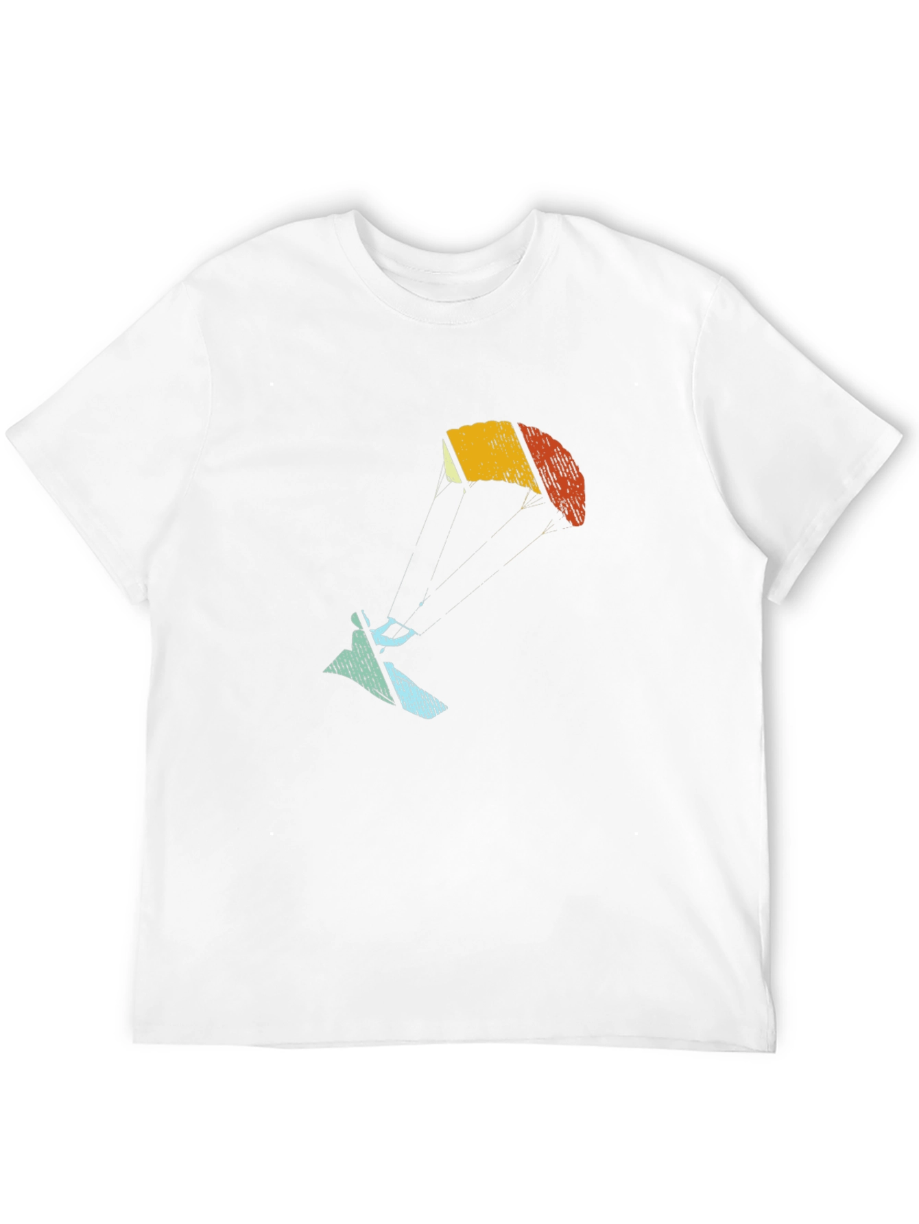 Black Retro Paragliding Graphic T-Shirt view 12